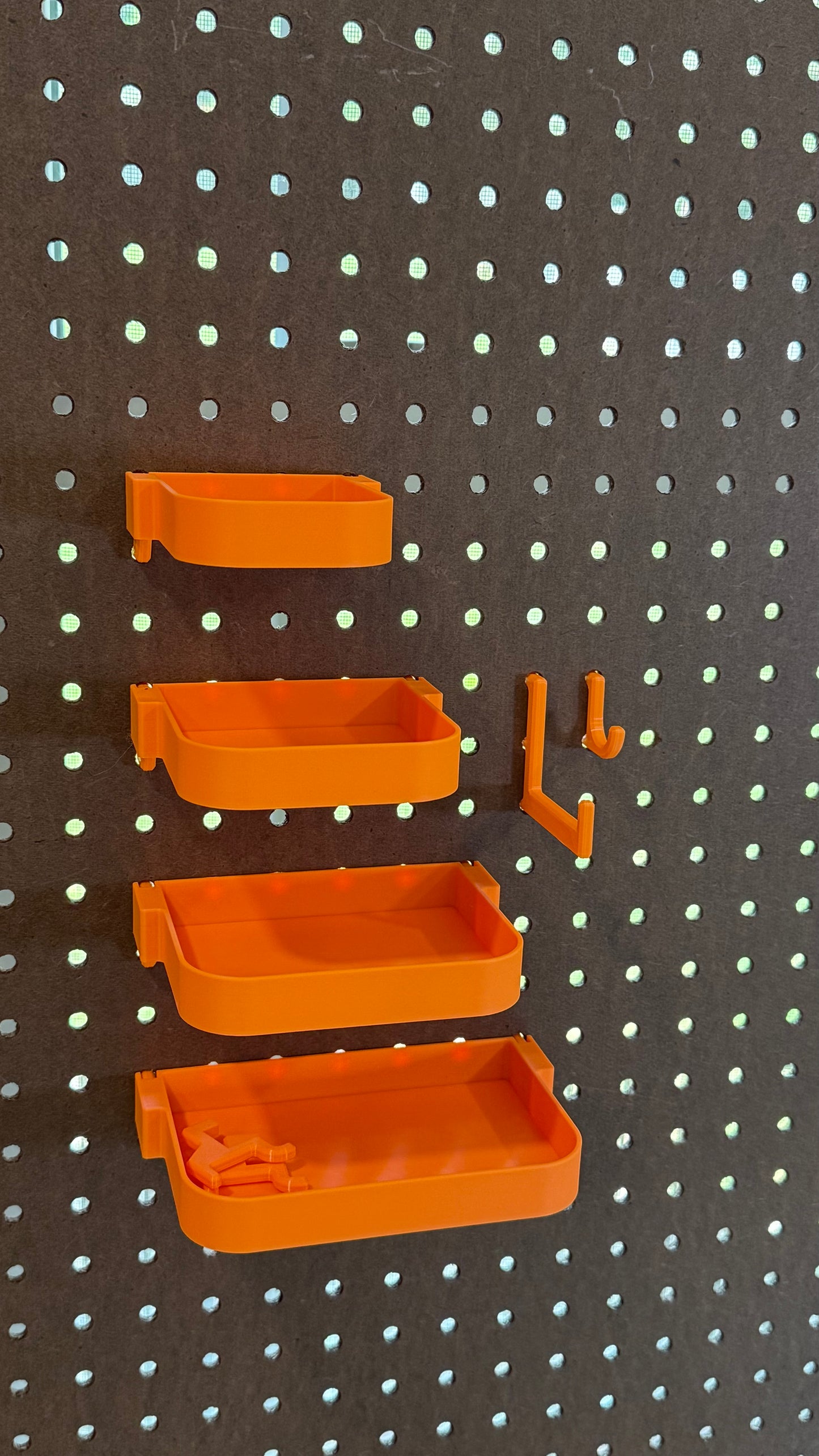 Pegboard Shelves for Standard 1/4” Holes – Custom Sizes & Colors