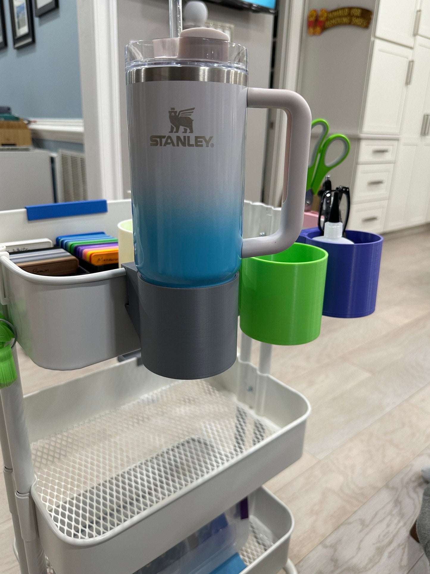 Tumbler and Bottle holder for the IKEA RASKOG Utility Cart, multiple sizes and 30+ colors
