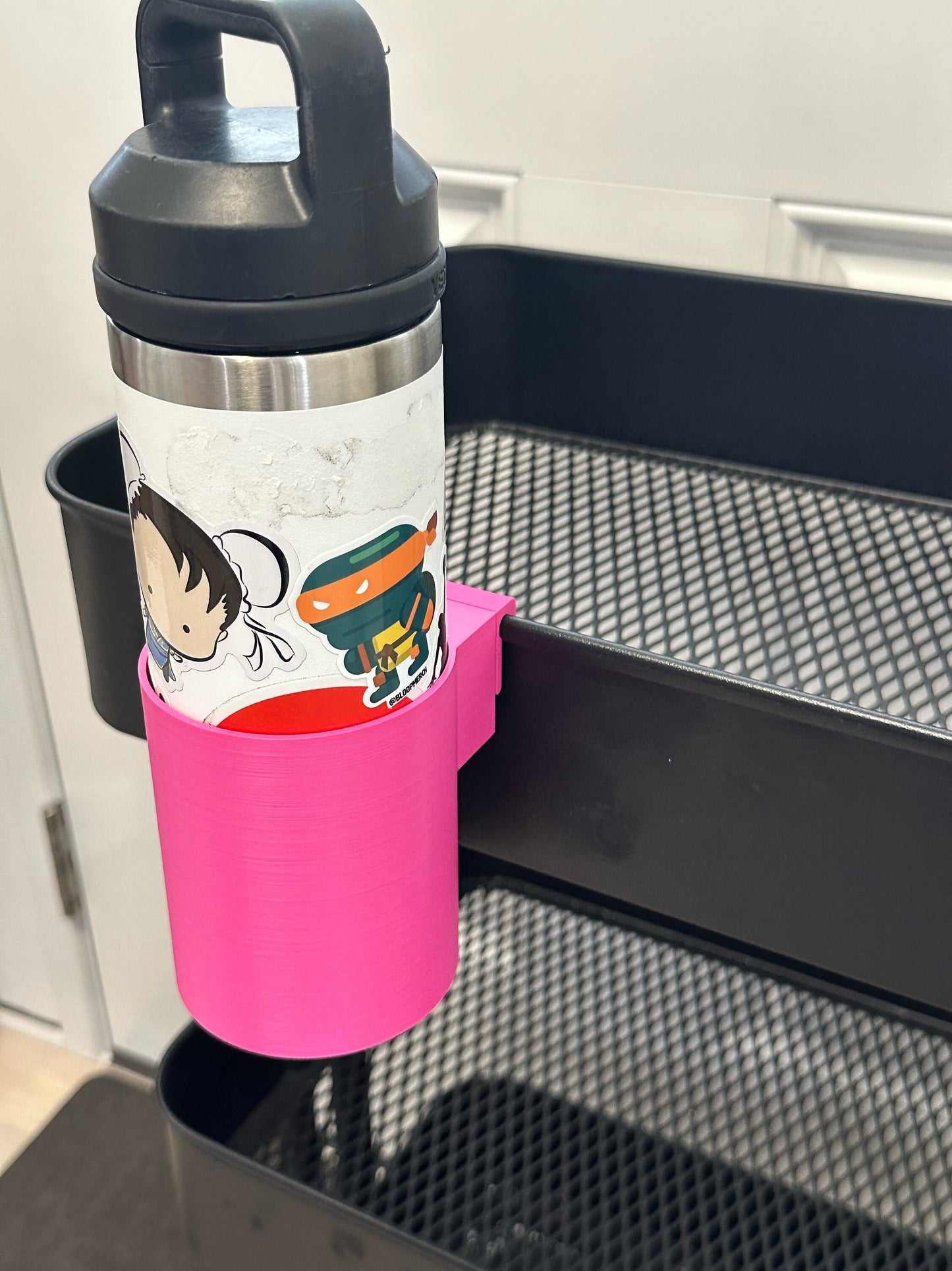 Tumbler and Bottle holder for the IKEA RASKOG Utility Cart, multiple sizes and 30+ colors