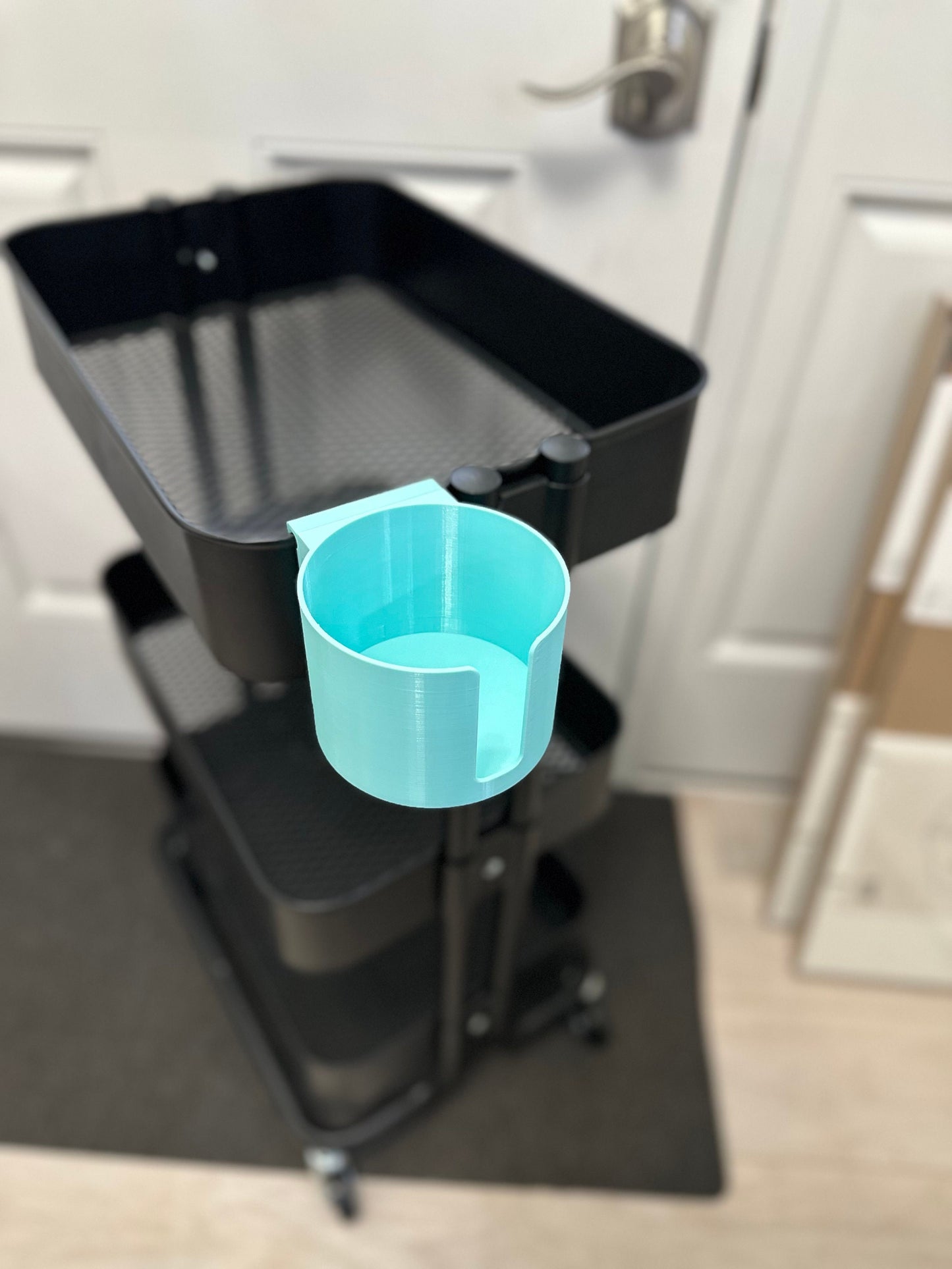 Cup and Mug holder for the IKEA RASKOG Utility Cart, 2 sizes, 30+ colors