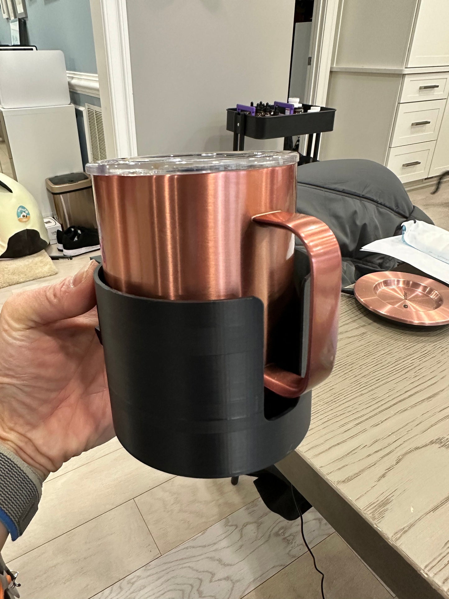 Cup and Mug holder for the IKEA RASKOG Utility Cart, 2 sizes, 30+ colors