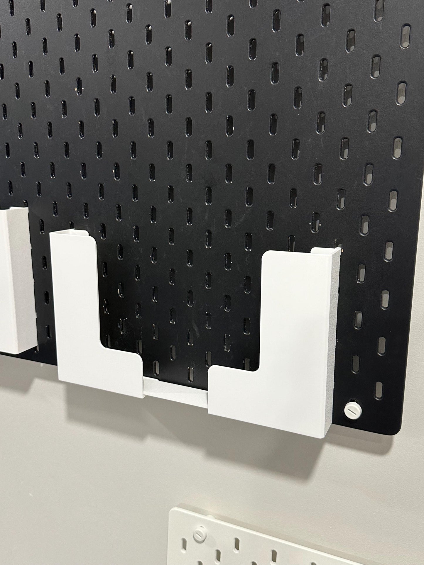 Adjustable Paper Holder for IKEA SKÅDIS Pegboard – Custom Pegboard Organizer