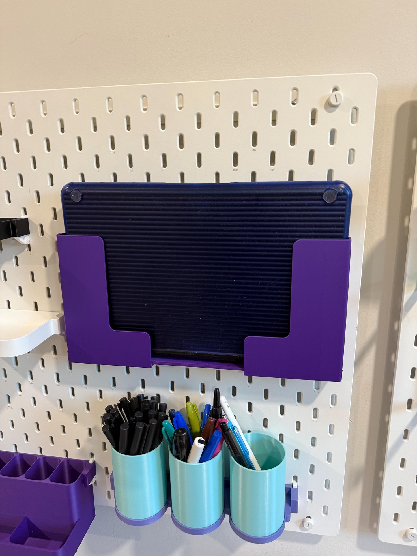 Adjustable Paper Holder for IKEA SKÅDIS Pegboard – Custom Pegboard Organizer