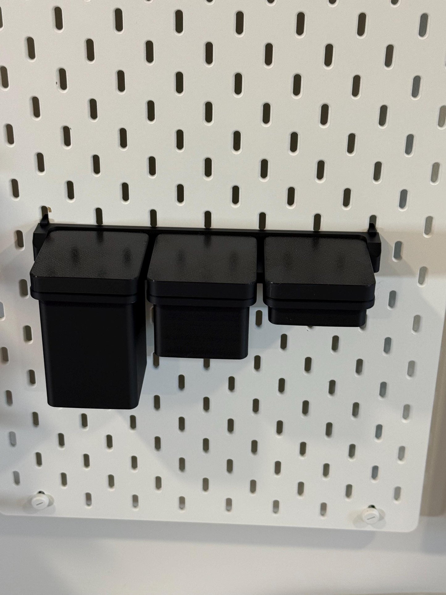 Removable Bins for IKEA SKADIS and RASKOG, unique design that work with both, comes in 30+ colors and 3 sizes