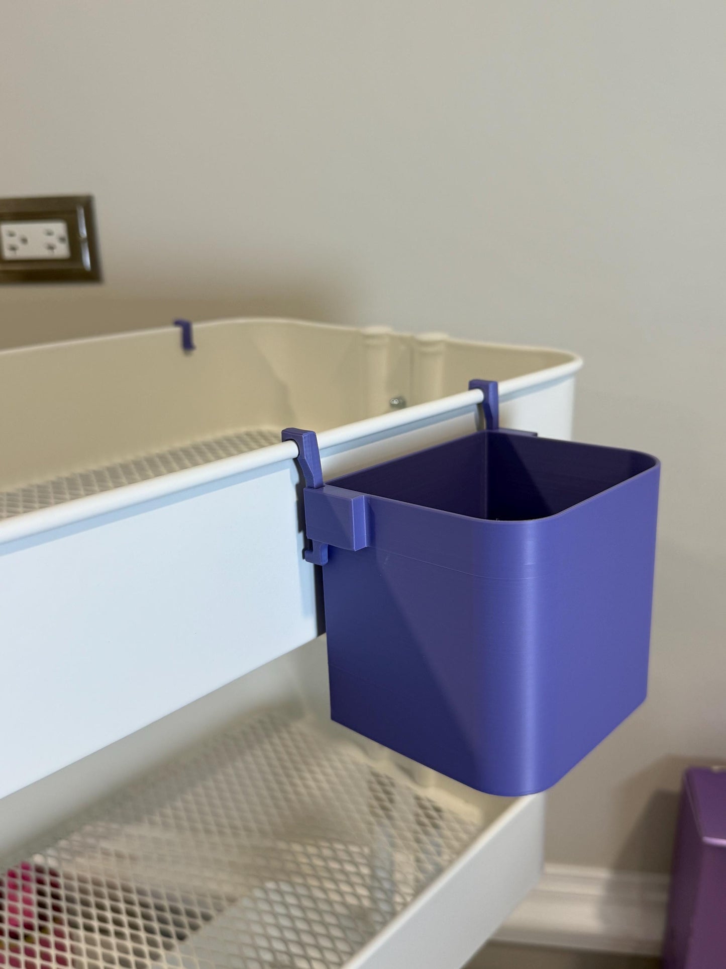 Bins in multiple sizes for IKEA SKADIS and RASKOG, unique design that works with both, 30+ colors and many sizes