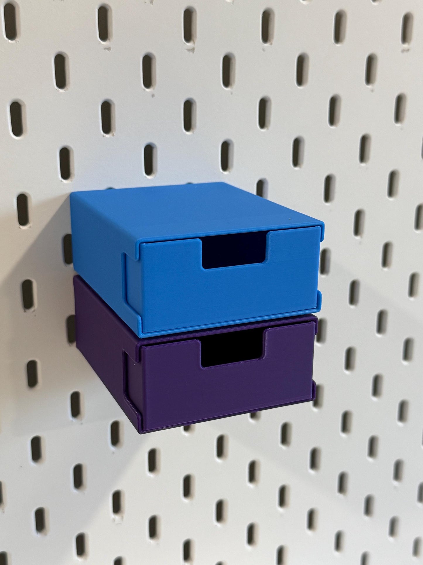 Modular Drawers for IKEA SKÅDIS Pegboard – Custom Sizes & Colors, Pegboard Storage Drawers for Craft Room, Office, Garage Organization