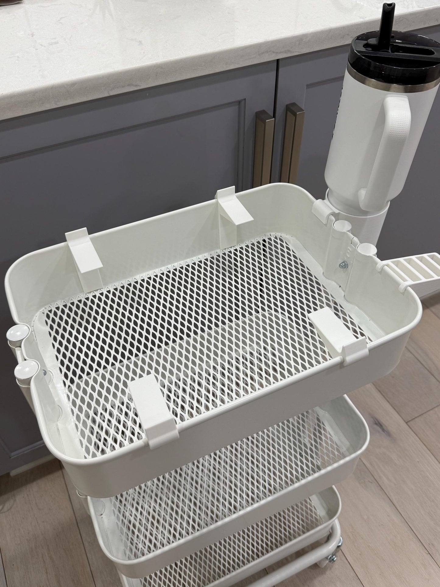 RASKOG Laptop Holder – Clip-On Brackets for IKEA RÅSKOG Cart