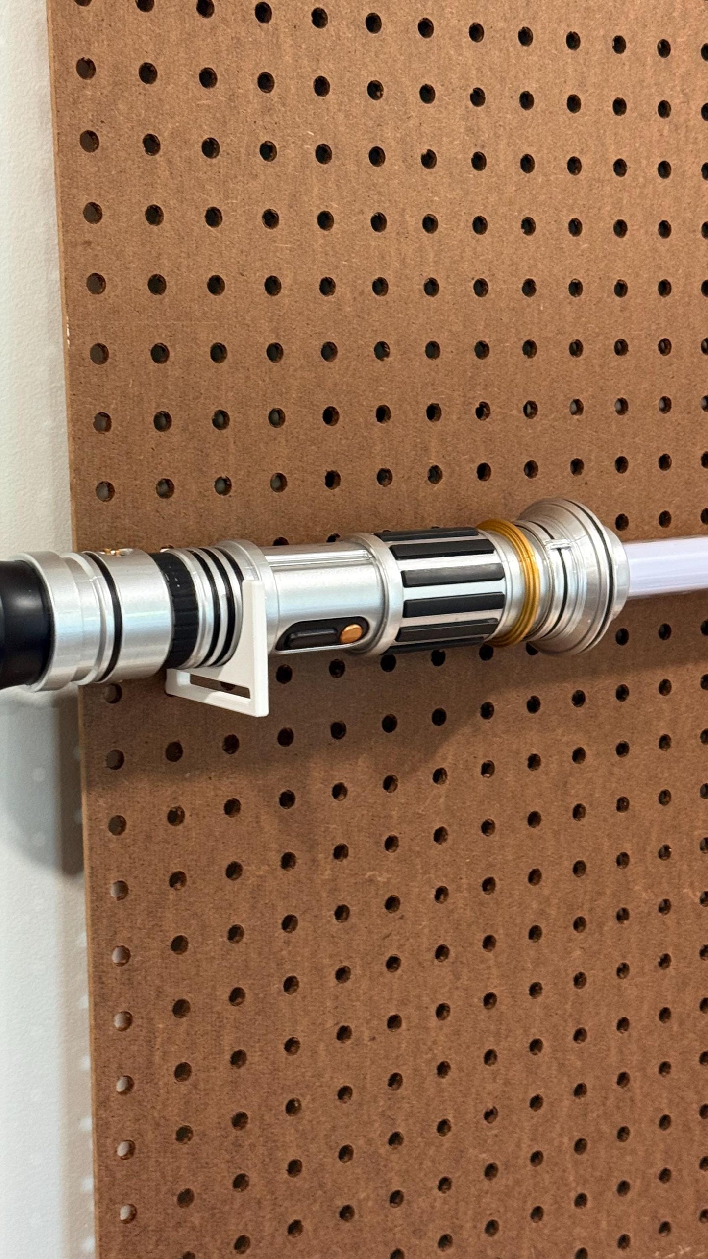 Lightsaber Mount – Hilt + Blade Display Hook Set (Fits 1/4” Pegboard)