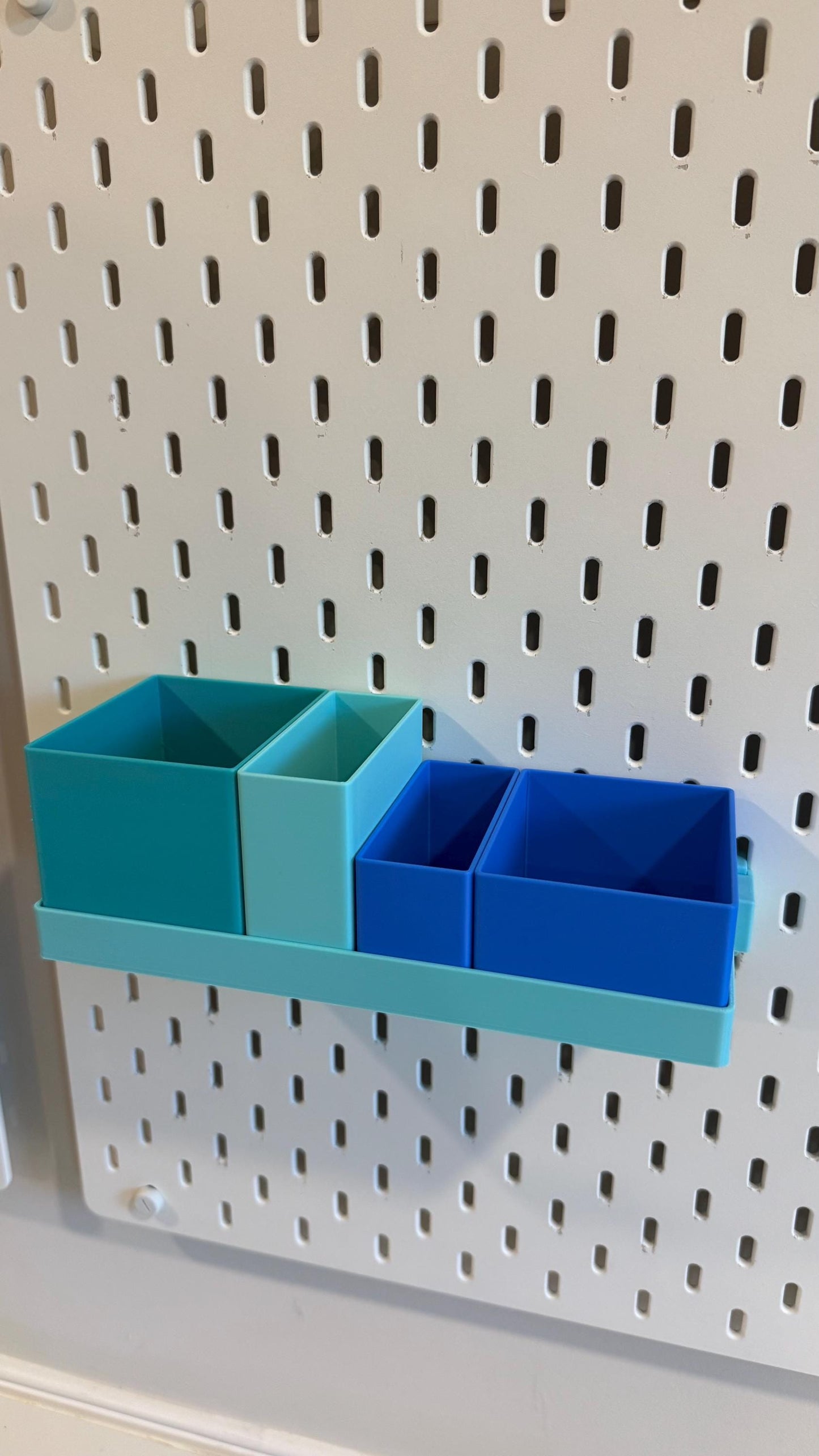 Shelf Insert Bins for SKÅDIS Shelves – Small, Medium, Large – 1", 2", 3" Heights – Modular Storage Bins | 3D Printed Organizer