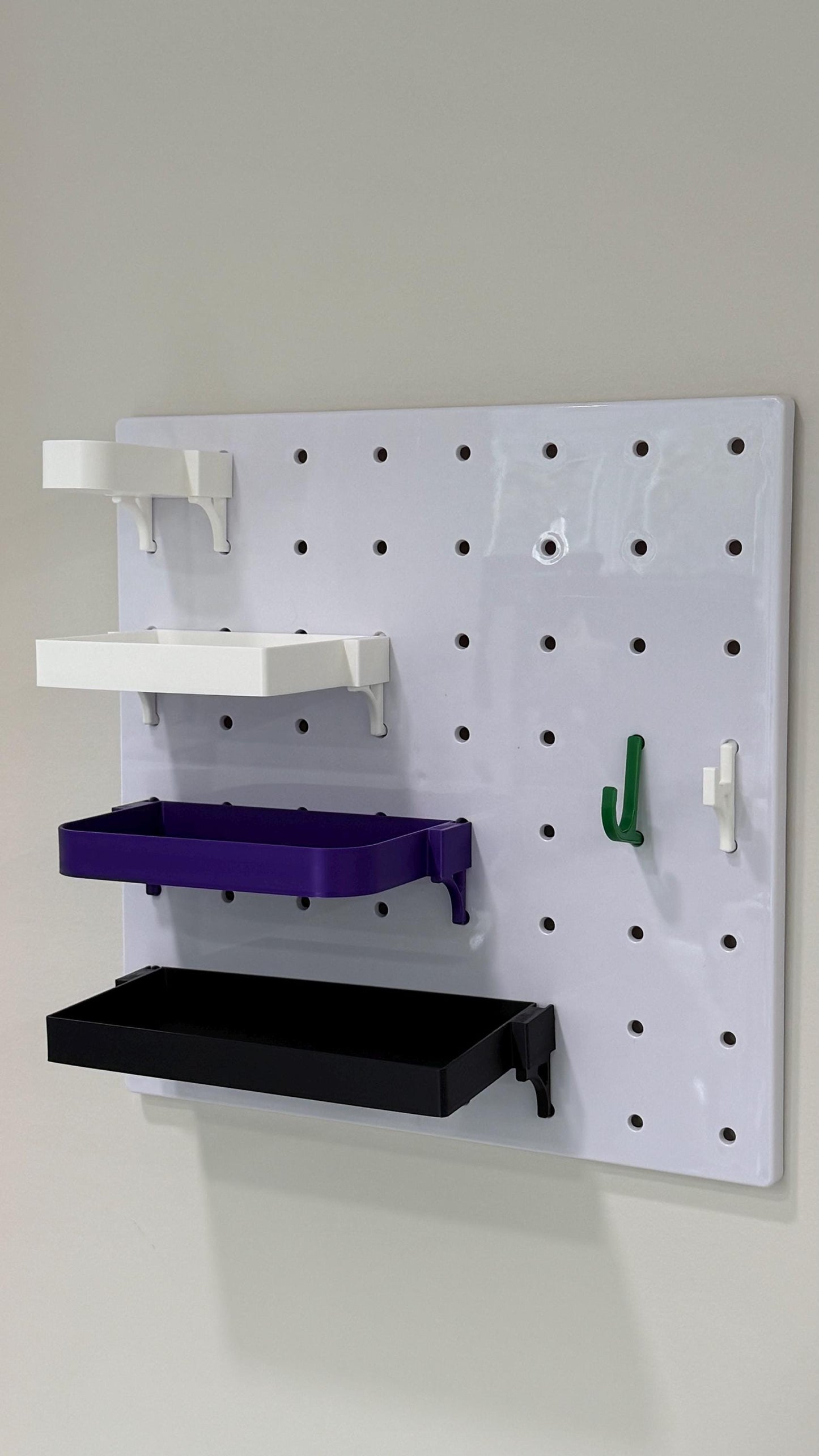 Brightroom Pegboard Shelf – Compatible 3D Printed Shelf for Target Pegboards – Size 2 to Size 6 – Brightroom Organizer Accessory