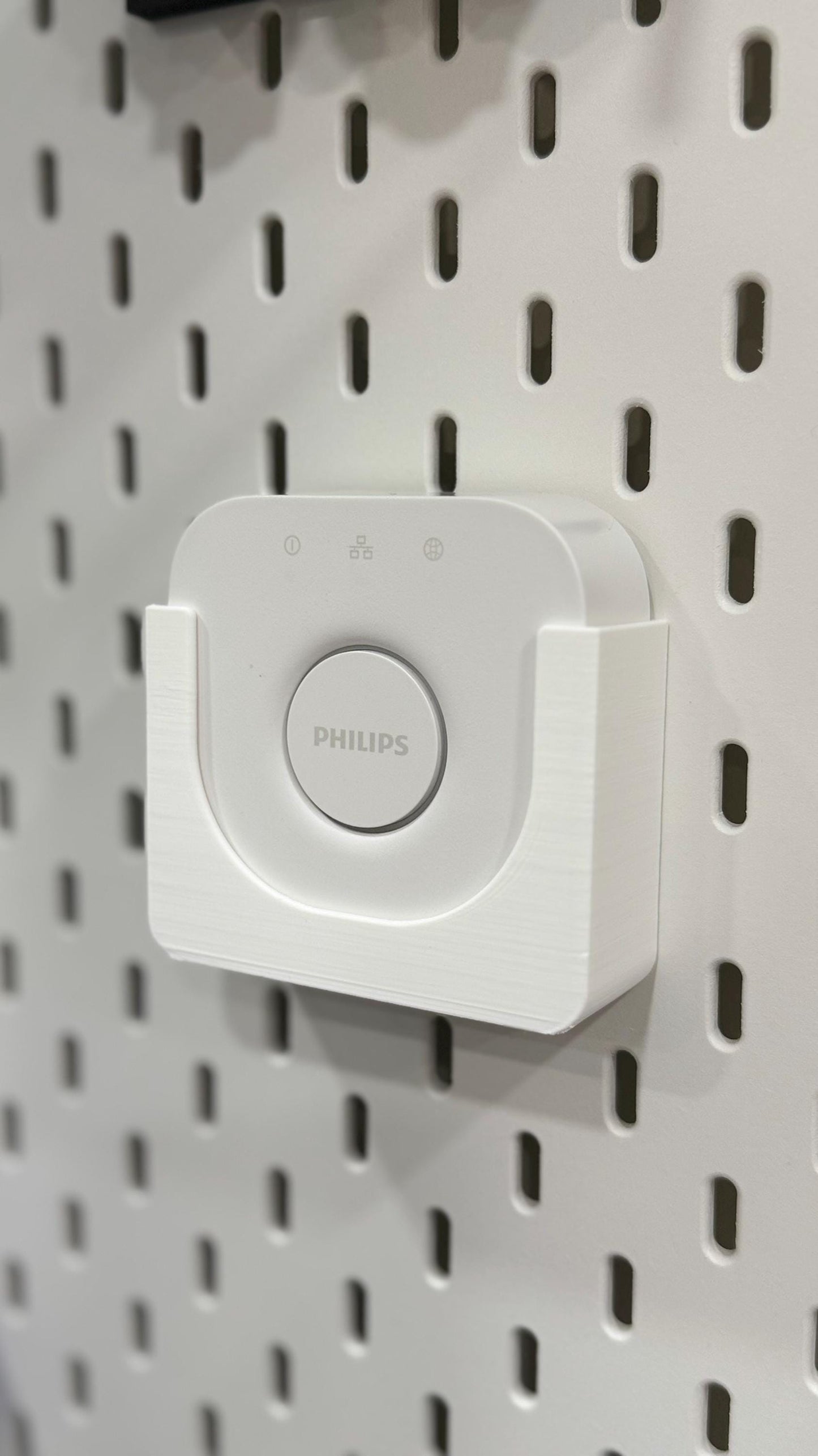 SKÅDIS Hue Bridge Mount | Compatible with IKEA SKÅDIS Pegboard | Smart Home Organizer Accessory