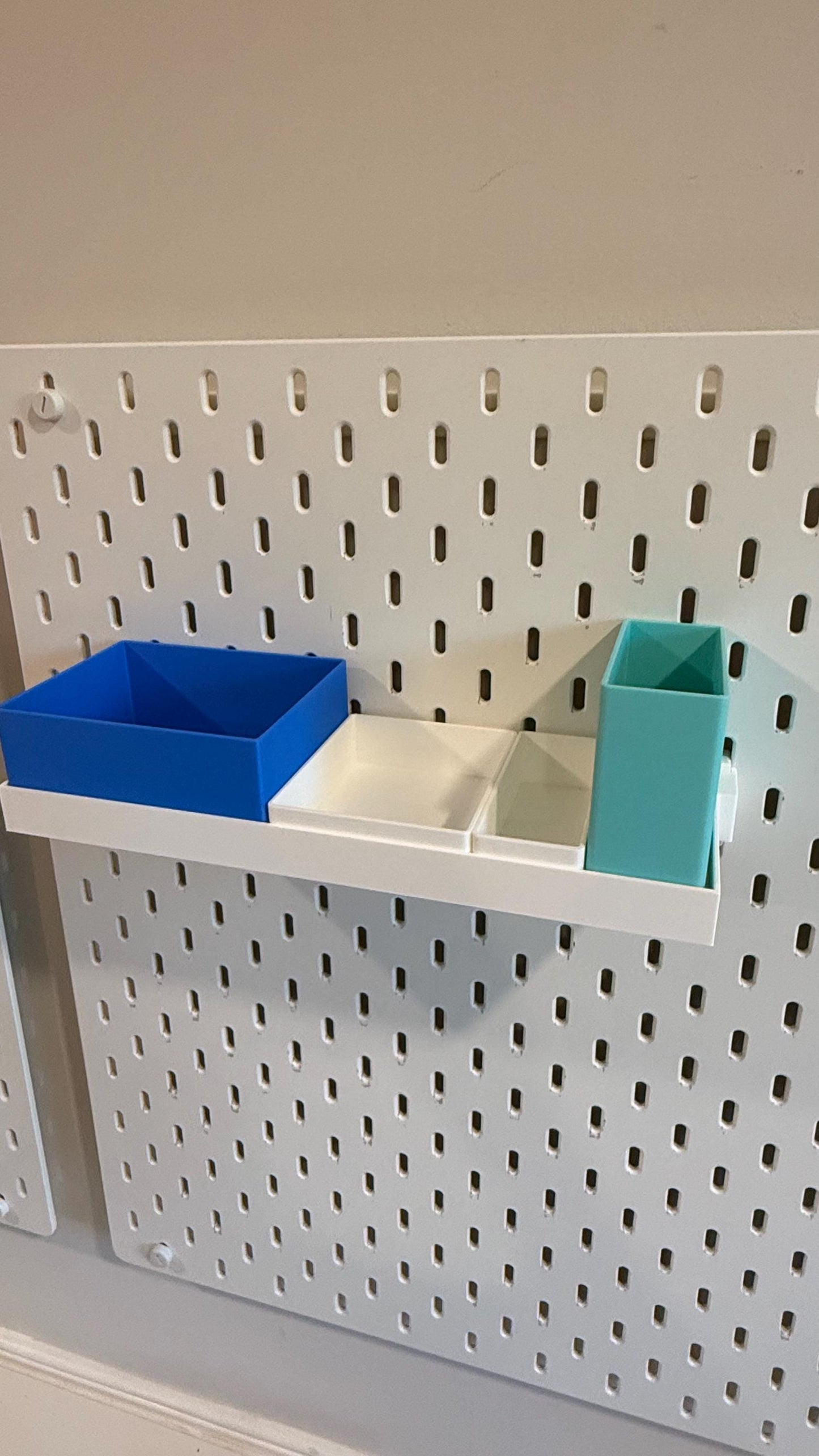 Shelf Insert Bins for SKÅDIS Shelves – Small, Medium, Large – 1", 2", 3" Heights – Modular Storage Bins | 3D Printed Organizer