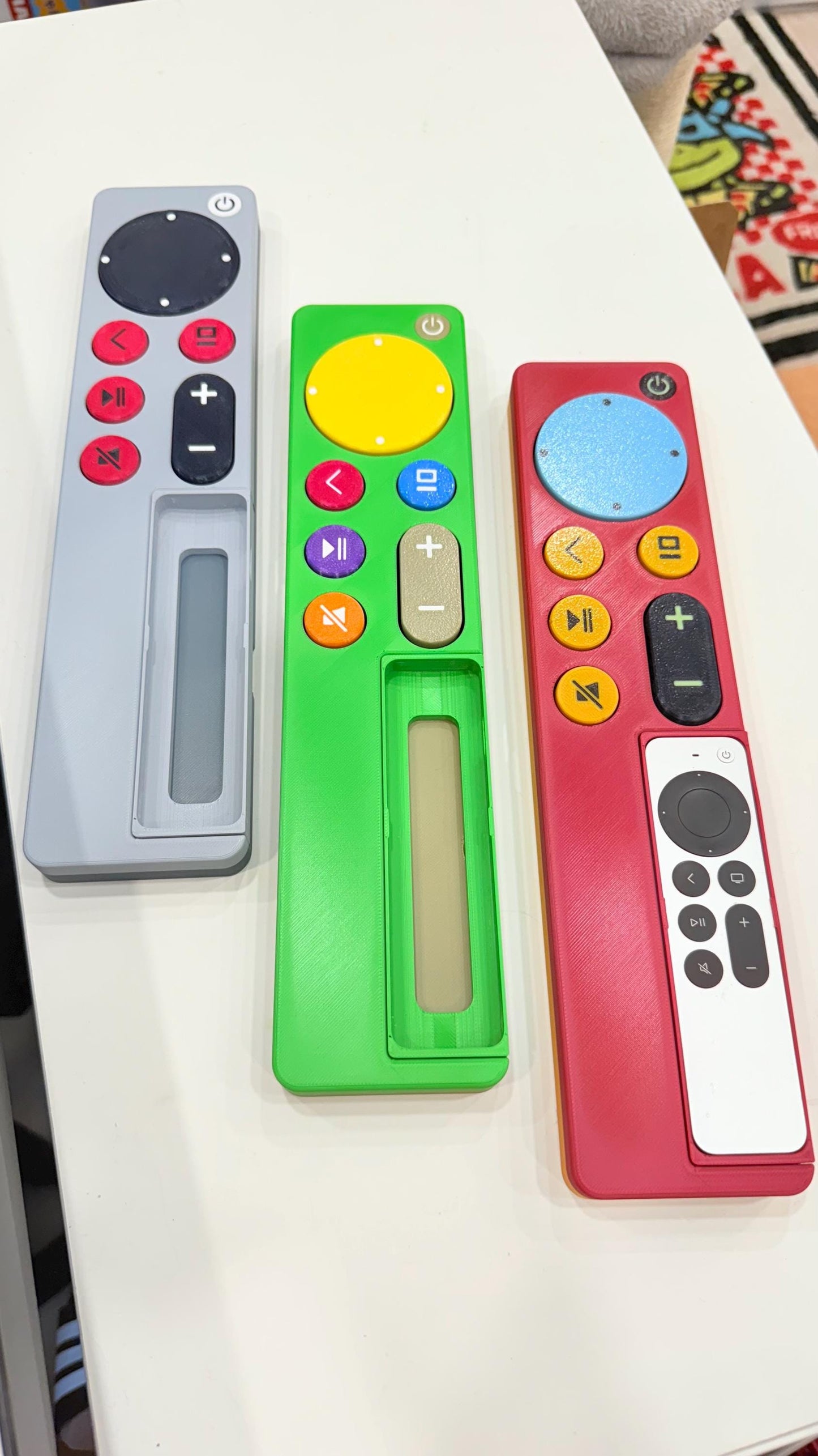 Oversized Apple TV Remote Case with Fidget Buttons – Siri Remote Gen 3 Compatible, 30+ Colors