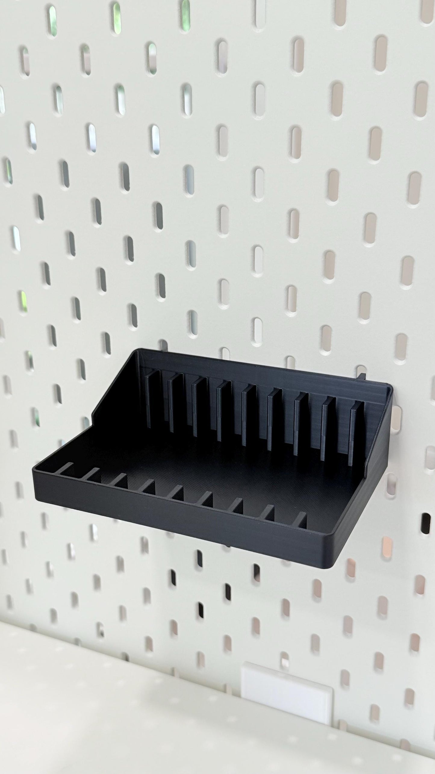 Nintendo Switch Game Box Holder – Fits 10 Cases – SKÅDIS Pegboard Compatible Storage Shelf for Game Case Organization