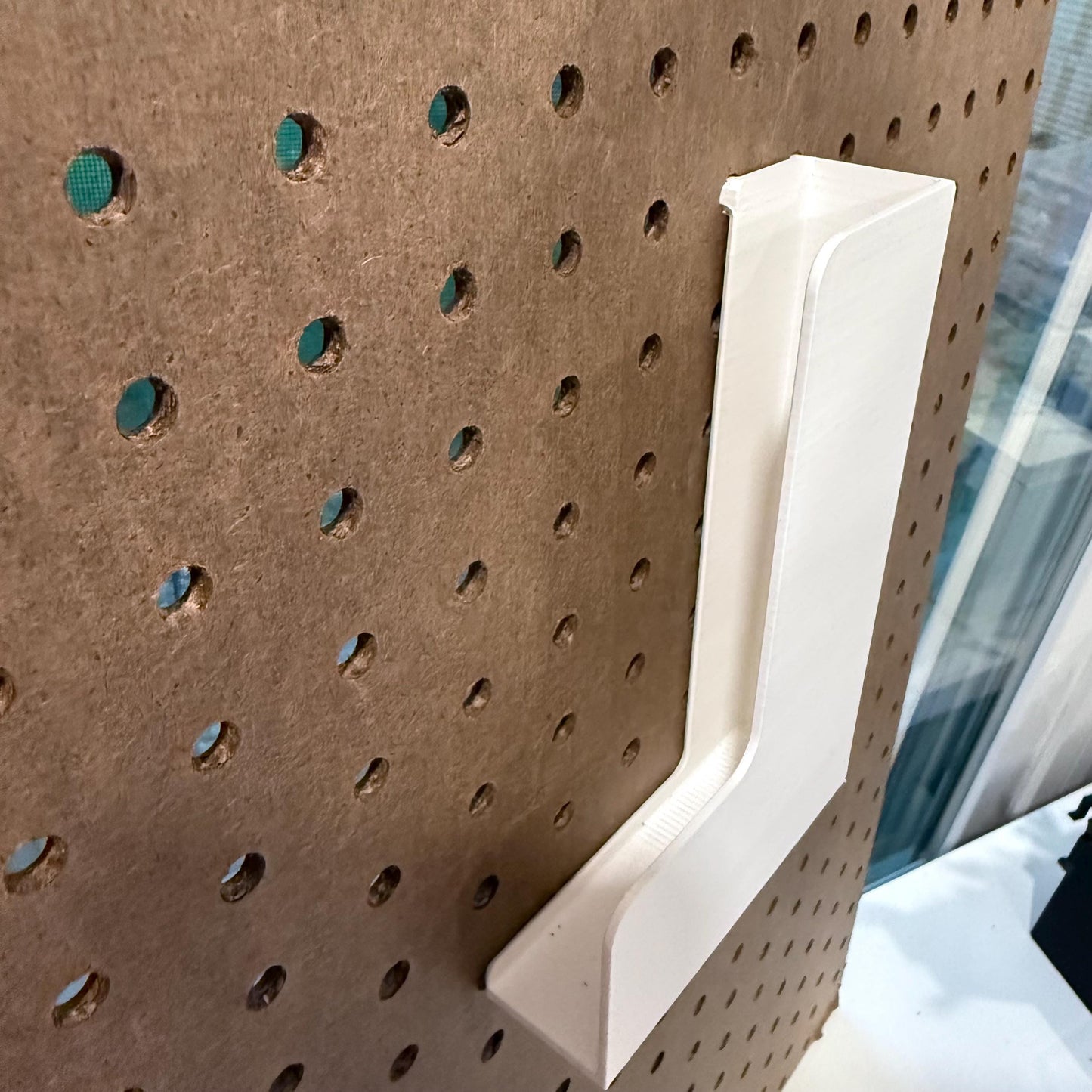 Adjustable Paper Holder for 1/4” Pegboard – Fits Letter Size Paper – 3D Printed Organizer with 30+ Color Options