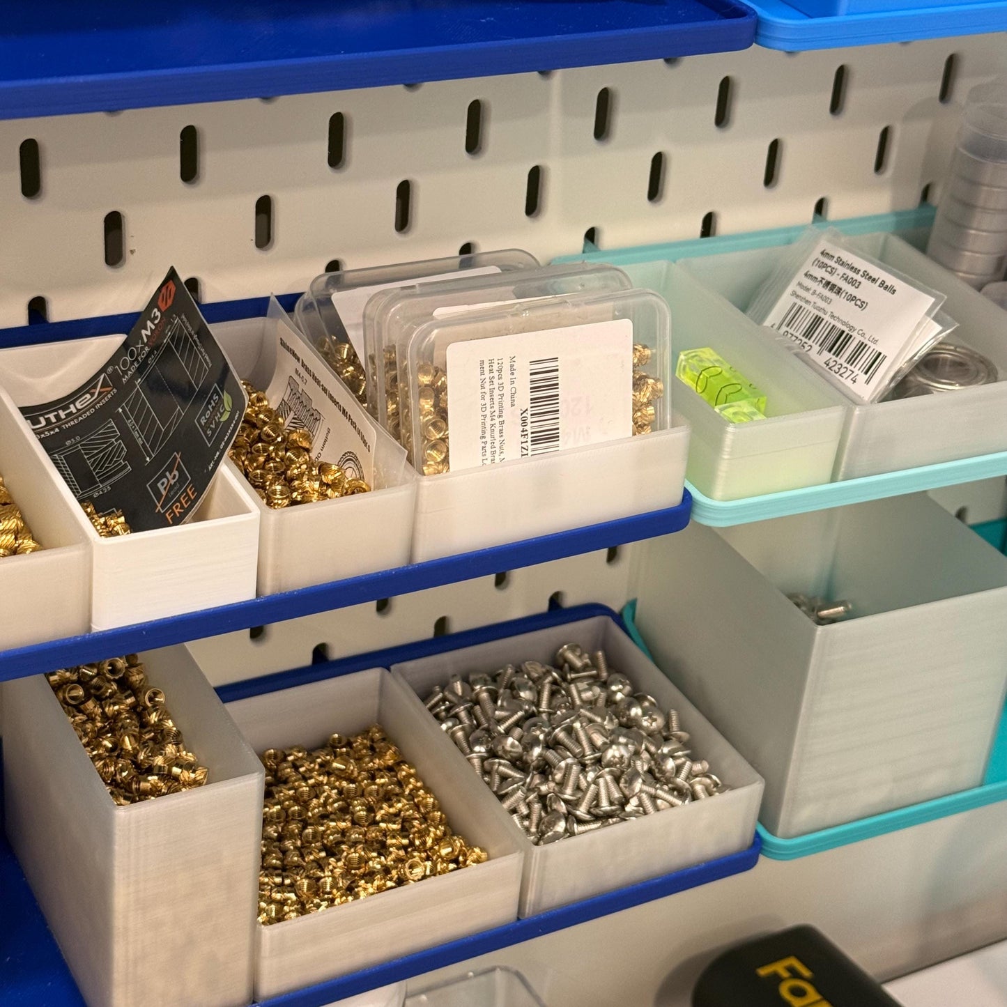 Shelf Insert Bins for Custom SKADIS Shelves & RASKOG