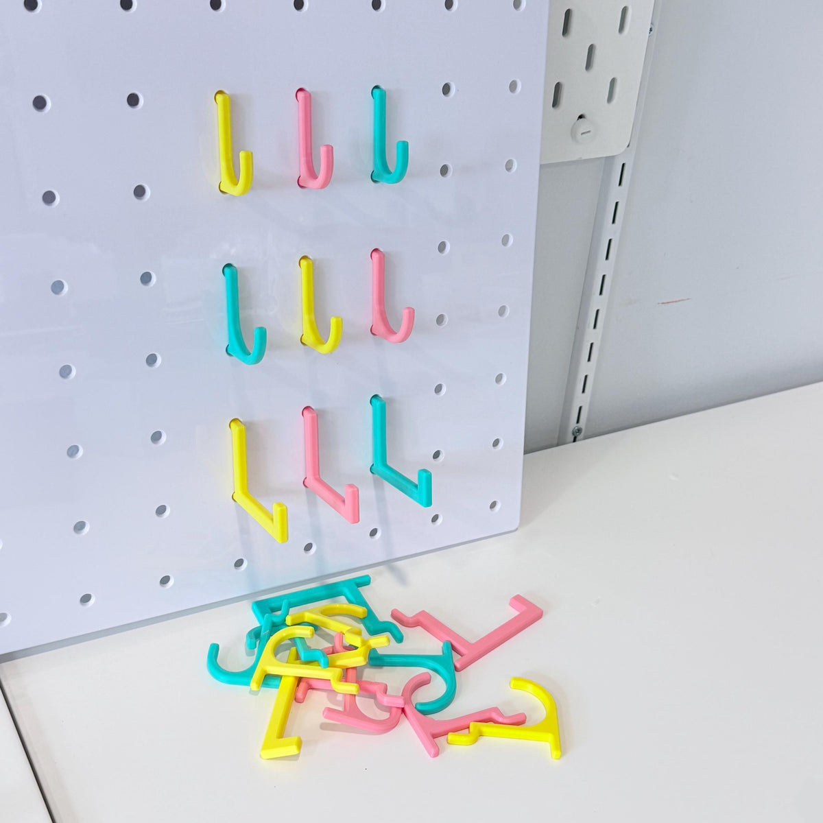 Brightroom Pegboard Hooks – Small, Medium, Large | Standard & J-Style | 3D Printed for Target Brightroom Boards