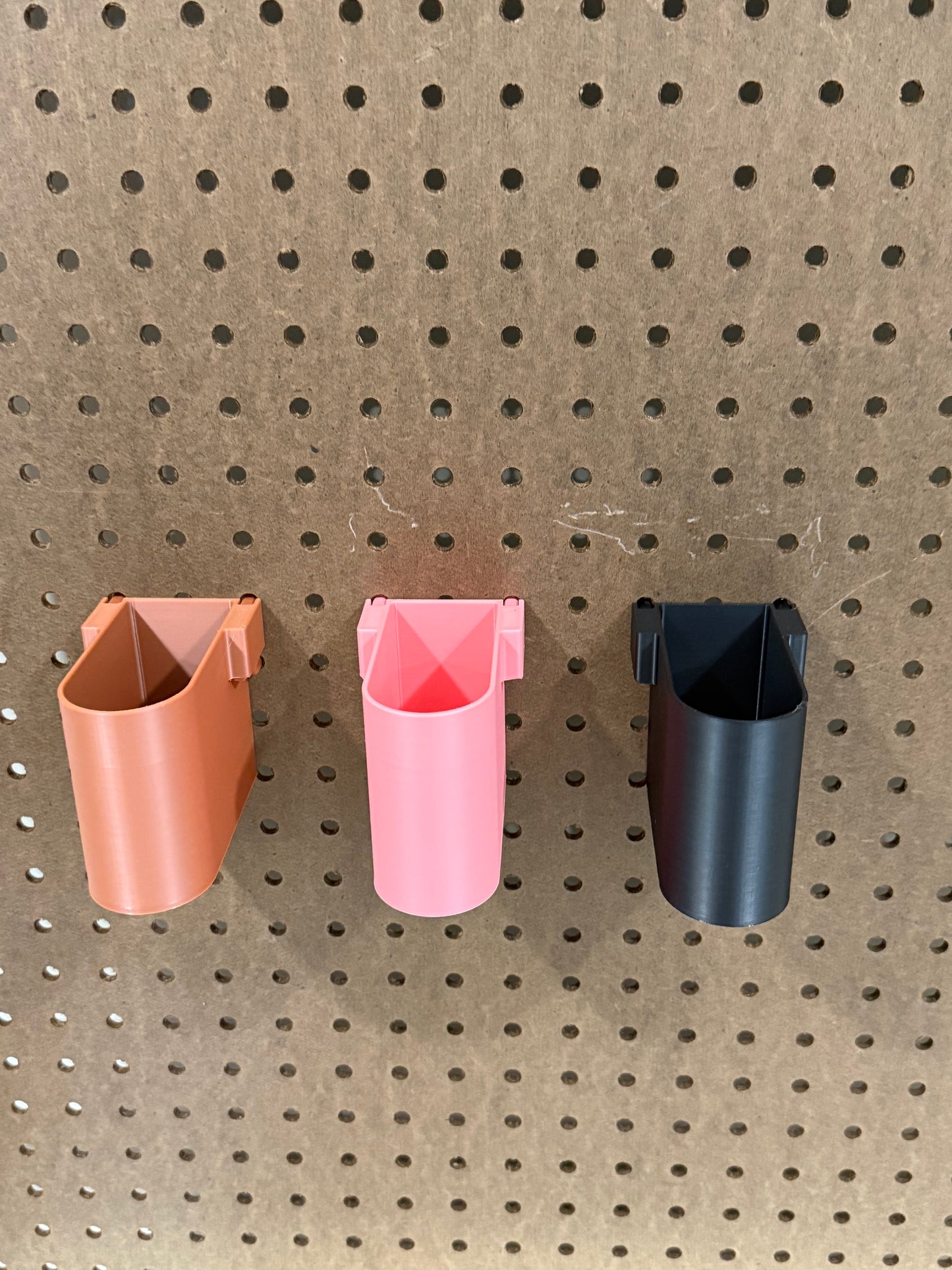 Bins in Multiple Sizes for Standard 1/4” Pegboard