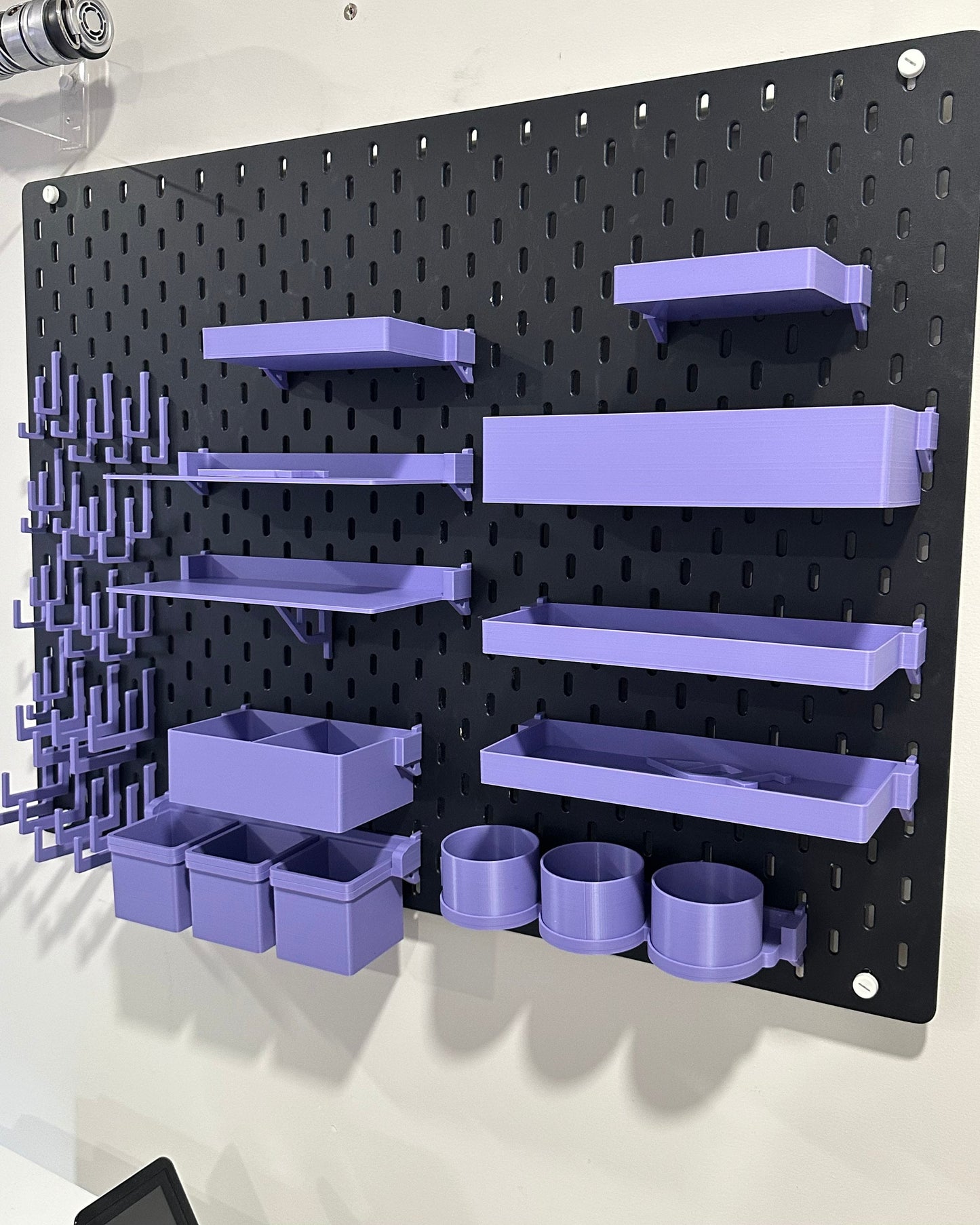 IKEA SKÅDIS Pegboard Bins - 3D Printed Storage for RÅSKOG, Brännboll, Lexington Carts - Multiple Sizes - 30+ Colors