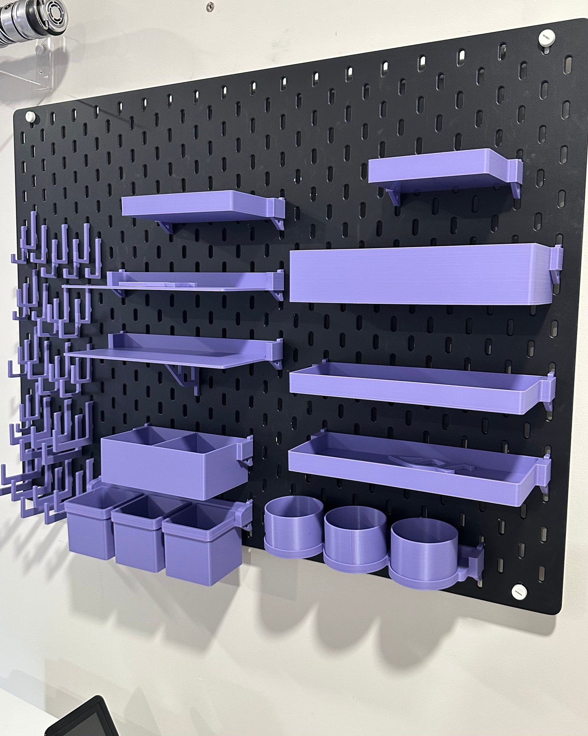 IKEA SKÅDIS Pegboard Bins - 3D Printed Storage for RÅSKOG, Brännboll, Lexington Carts - Multiple Sizes - 30+ Colors