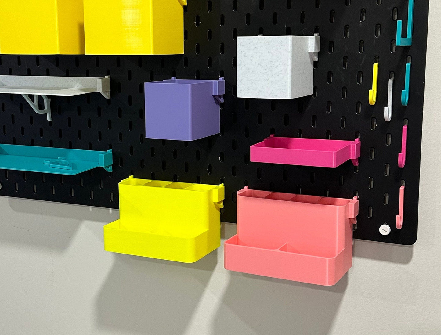 IKEA SKÅDIS + RÅSKOG Shelf – Custom Pegboard and Cart Organizer