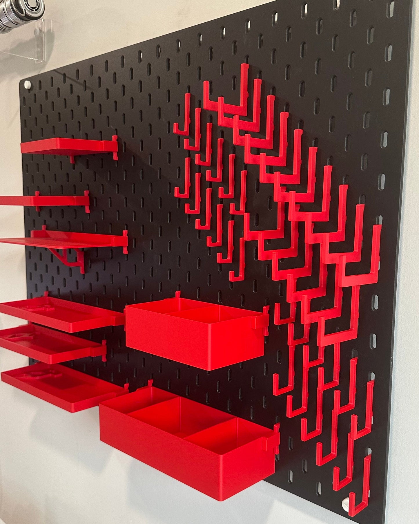 IKEA SKÅDIS Pegboard Bins - 3D Printed Storage for RÅSKOG, Brännboll, Lexington Carts - Multiple Sizes - 30+ Colors