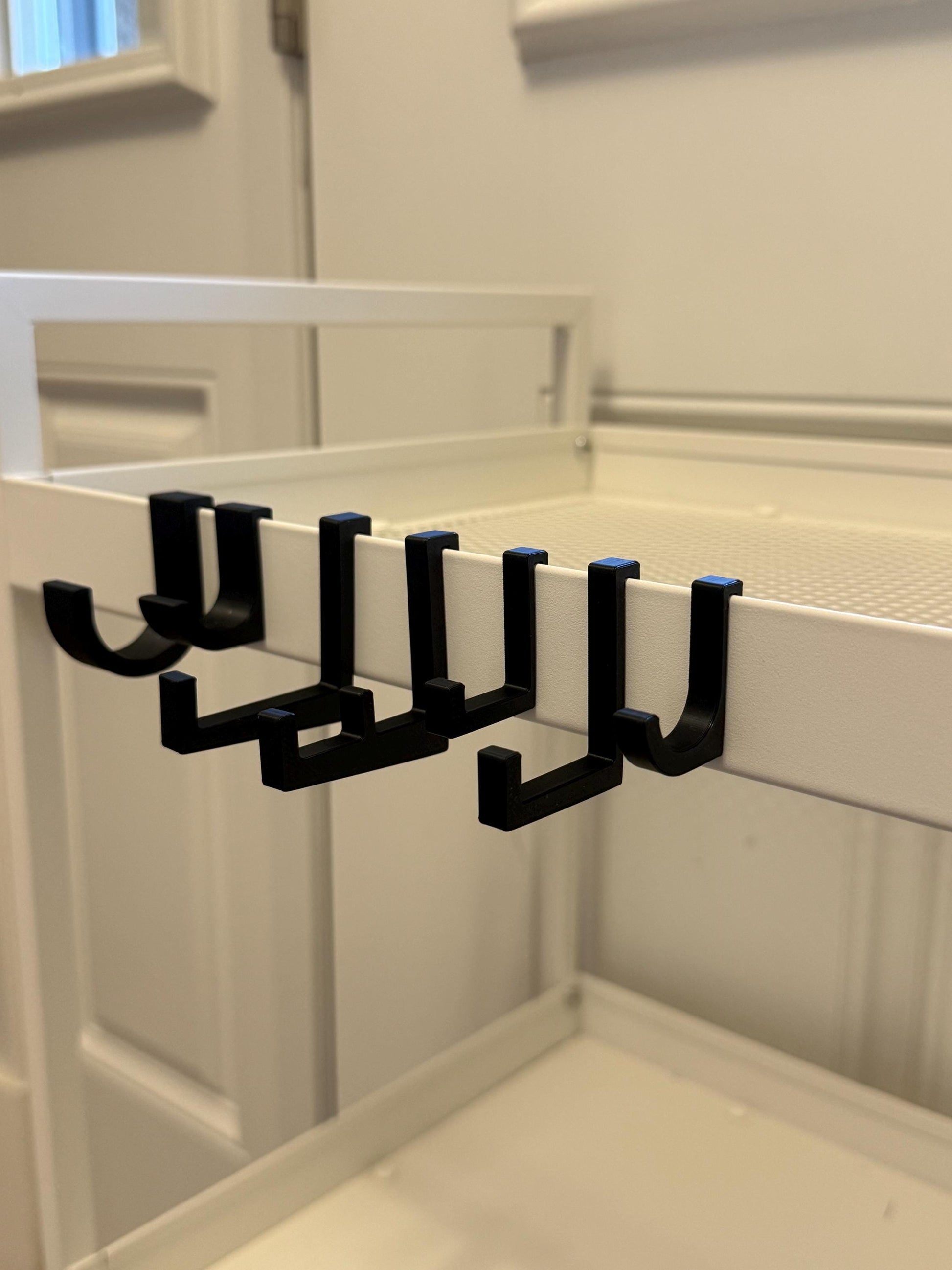 NISSAFORS Cart Hooks - 3D Printed in Small, Medium, Large + J-Style for Office, Crafts, Sewing - 30+ Colors