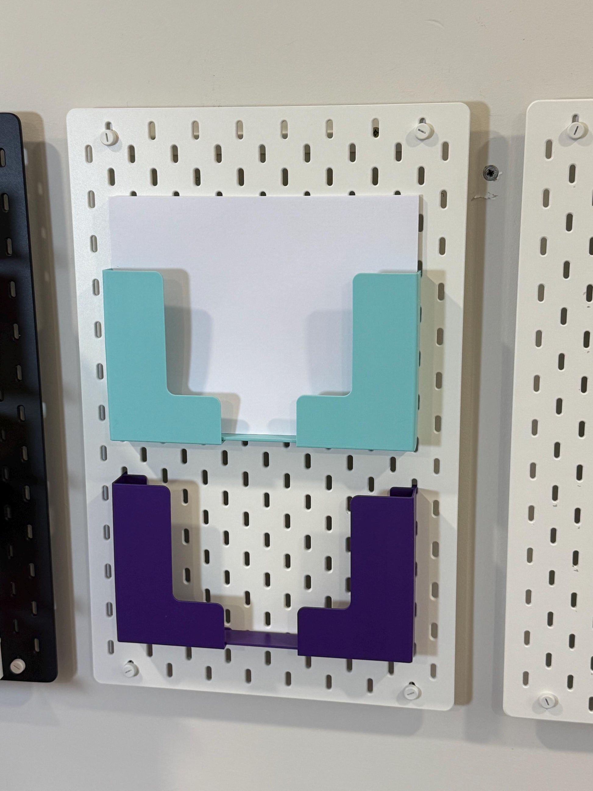 Adjustable Paper Holder for IKEA SKÅDIS Pegboard – Custom Pegboard Organizer