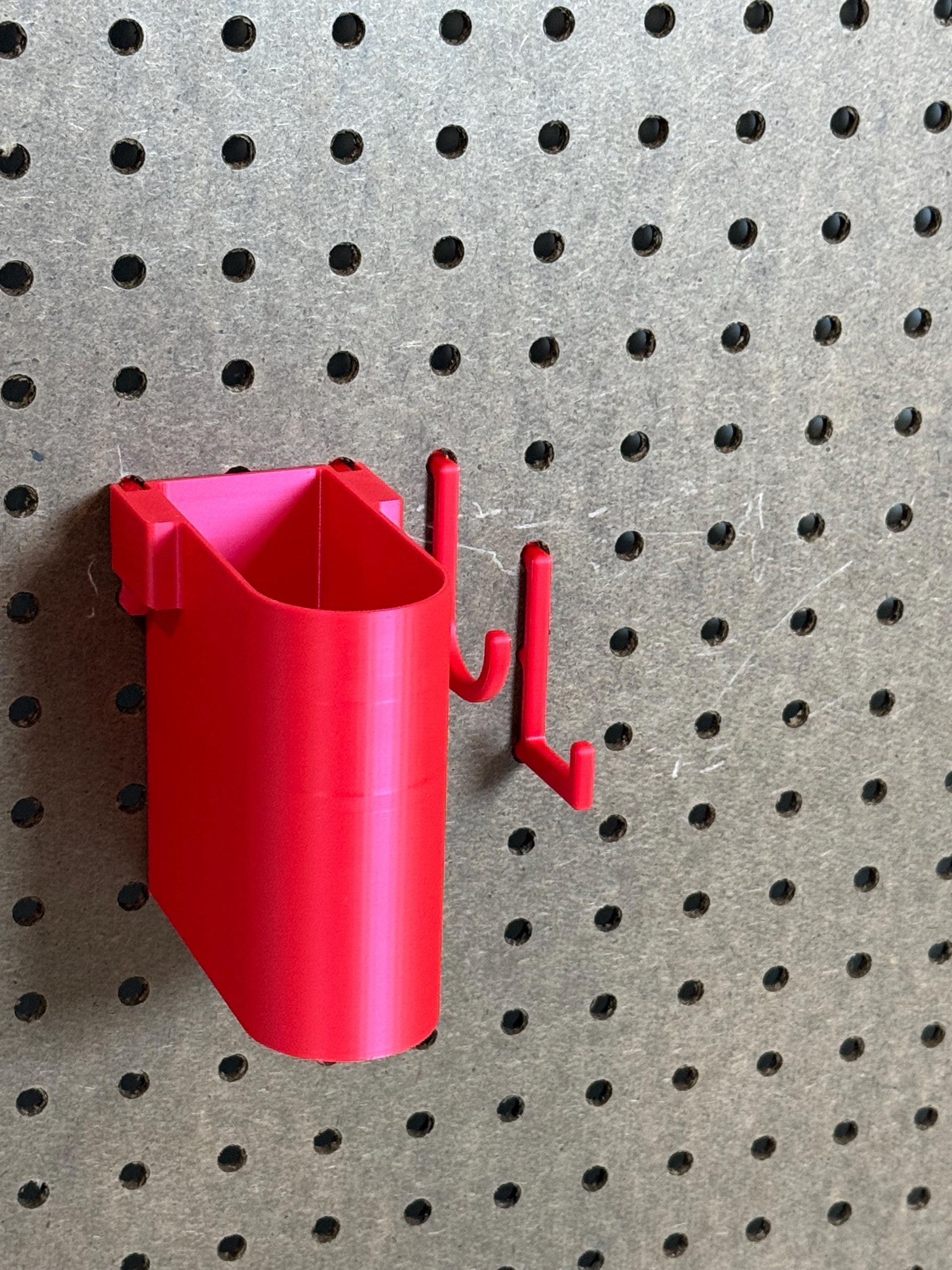 Pegboard Bins for Standard 1/4" Holes - 3D Printed Custom Sizes - Tool, Craft Room and Garage Storage Organizer - 30+ Colors