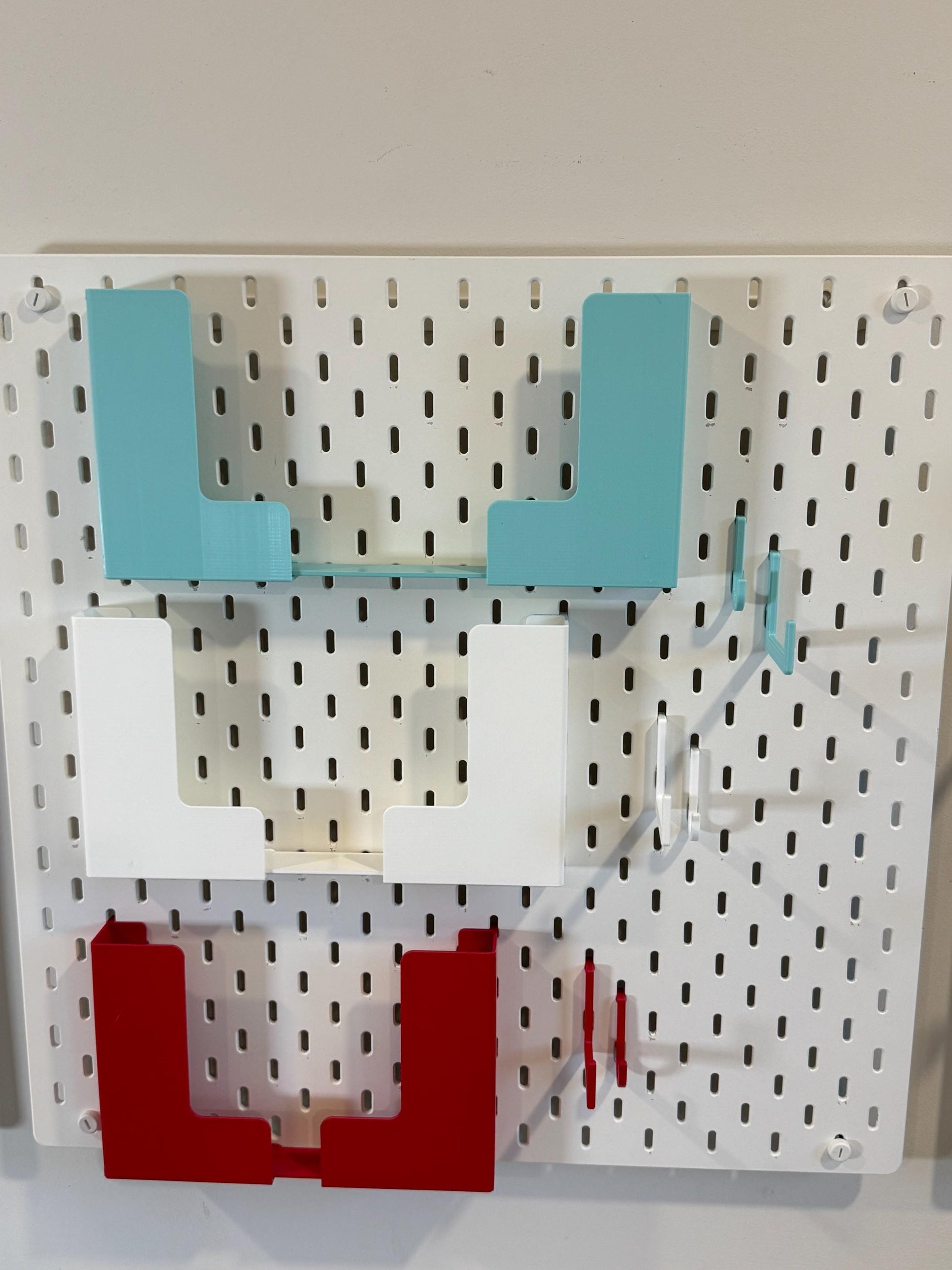 Adjustable Paper Holder for IKEA SKÅDIS Pegboard – Custom Pegboard Organizer