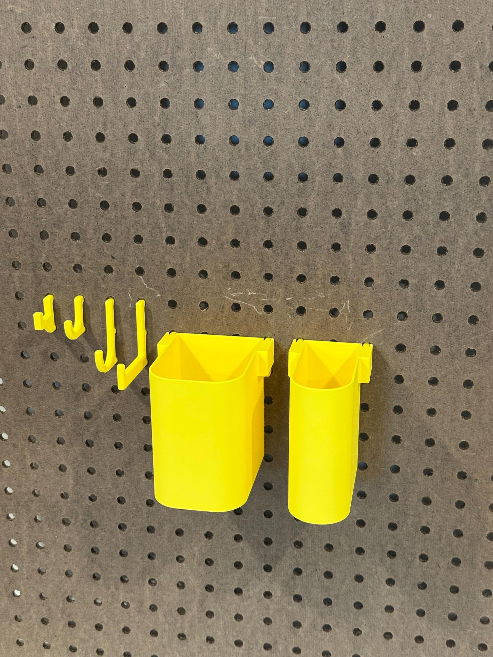 Pegboard Accessories for 1/4" Boards – Hooks, Shelves, Bins & More