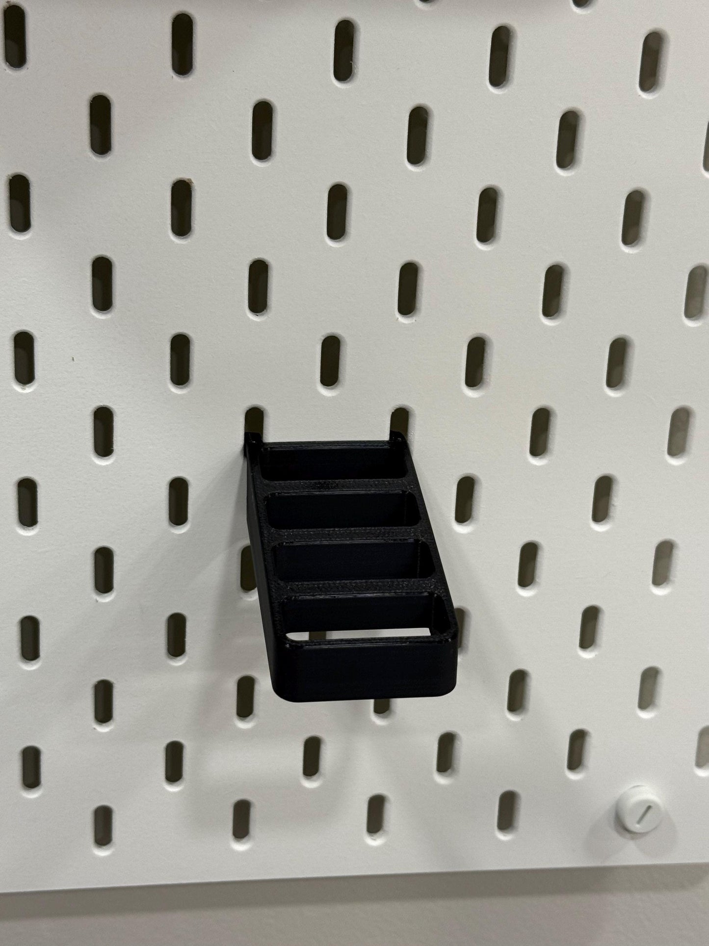 Scissor, plier, and tool holder for IKEA SKADIS pegboards