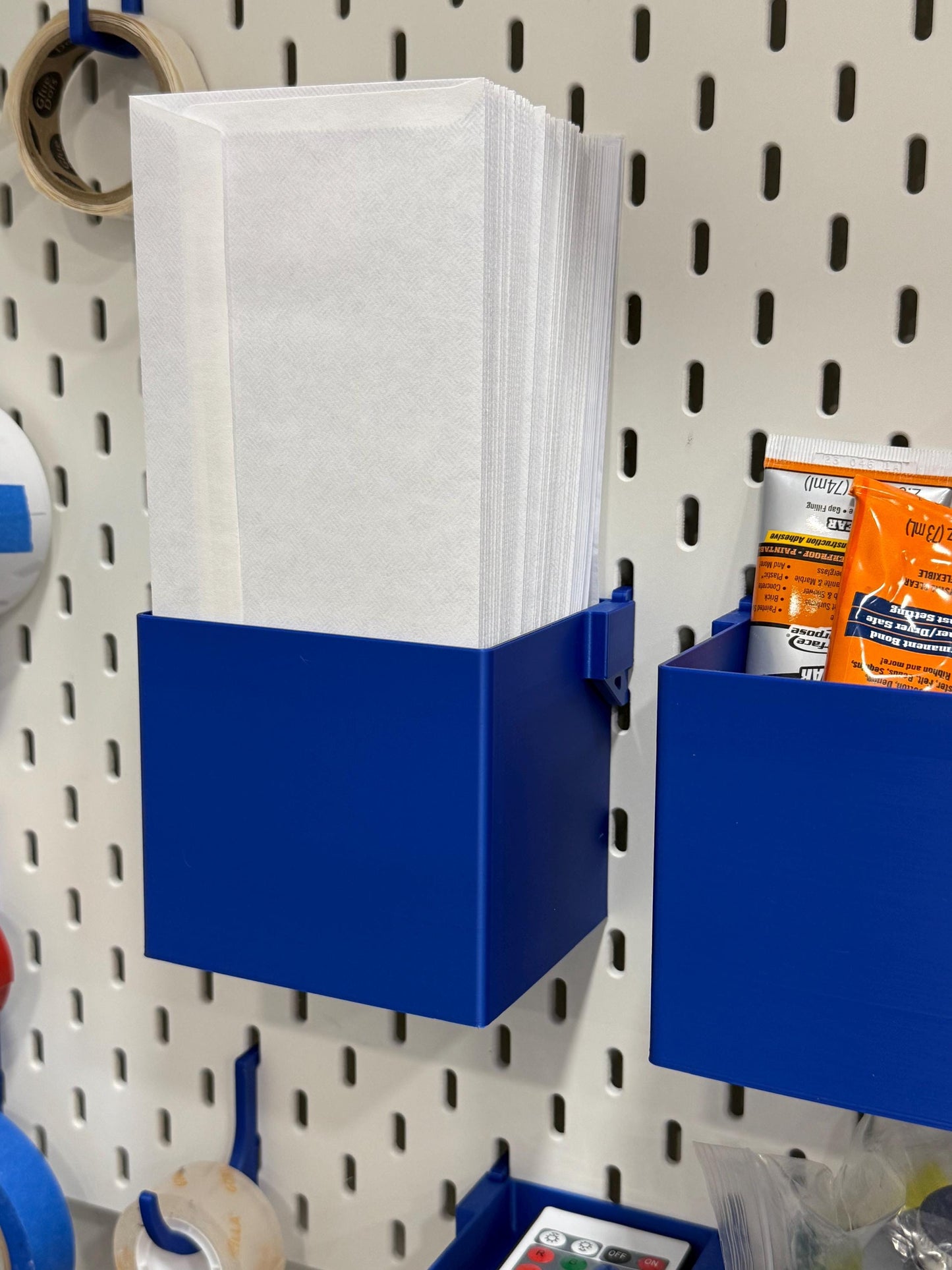 Bins in multiple sizes for IKEA SKADIS and RASKOG, unique design that works with both, 30+ colors and many sizes