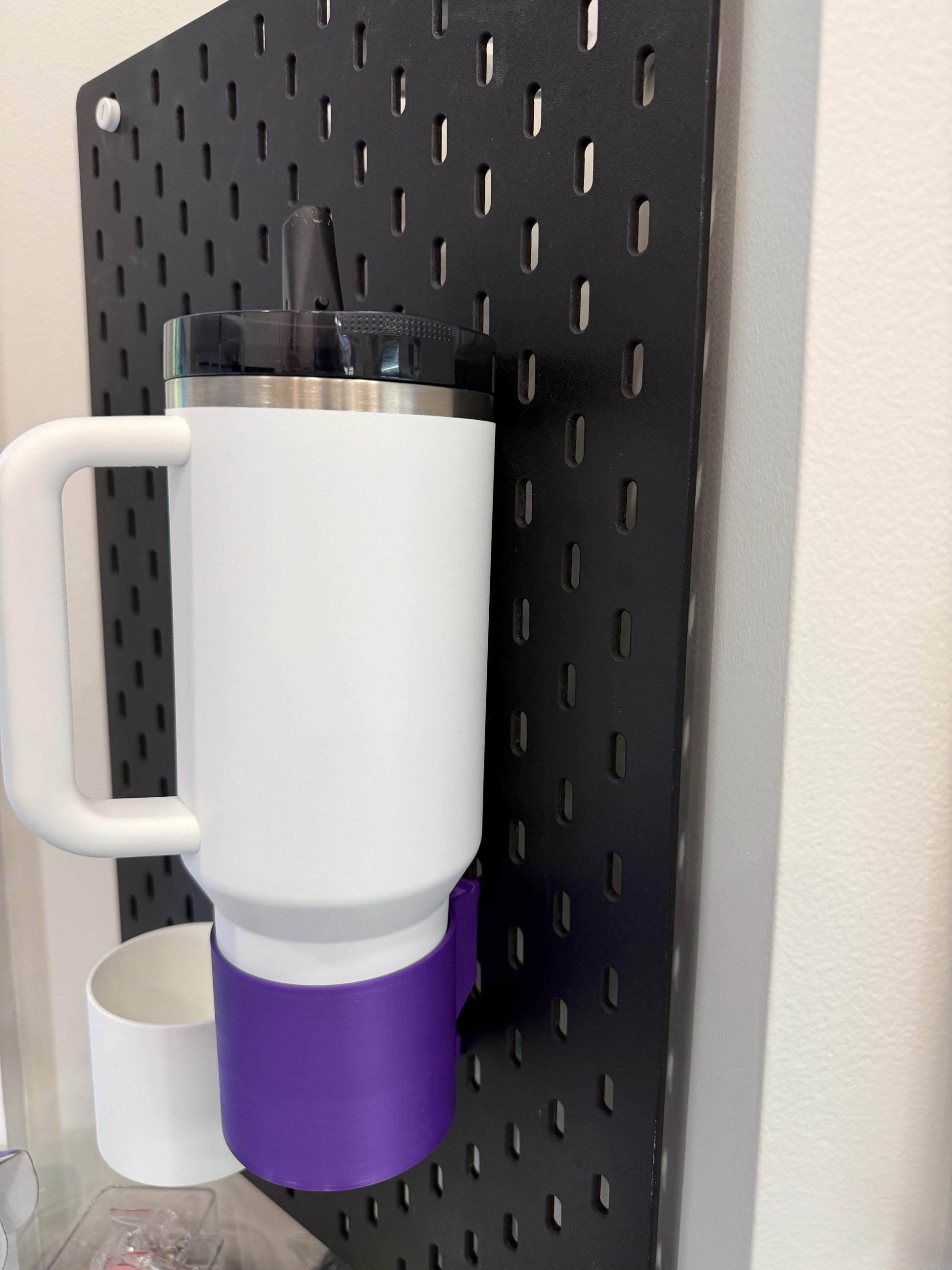Tumbler and Bottle holder for the IKEA SKADIS pegboard, multiple sizes and 30+ colors