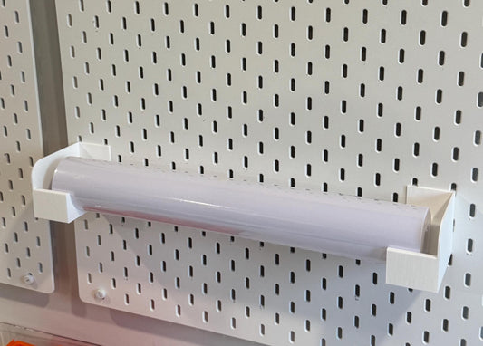 Paper Roll Holder for IKEA SKADIS pegboard (up to 2.6" diameter rolls)
