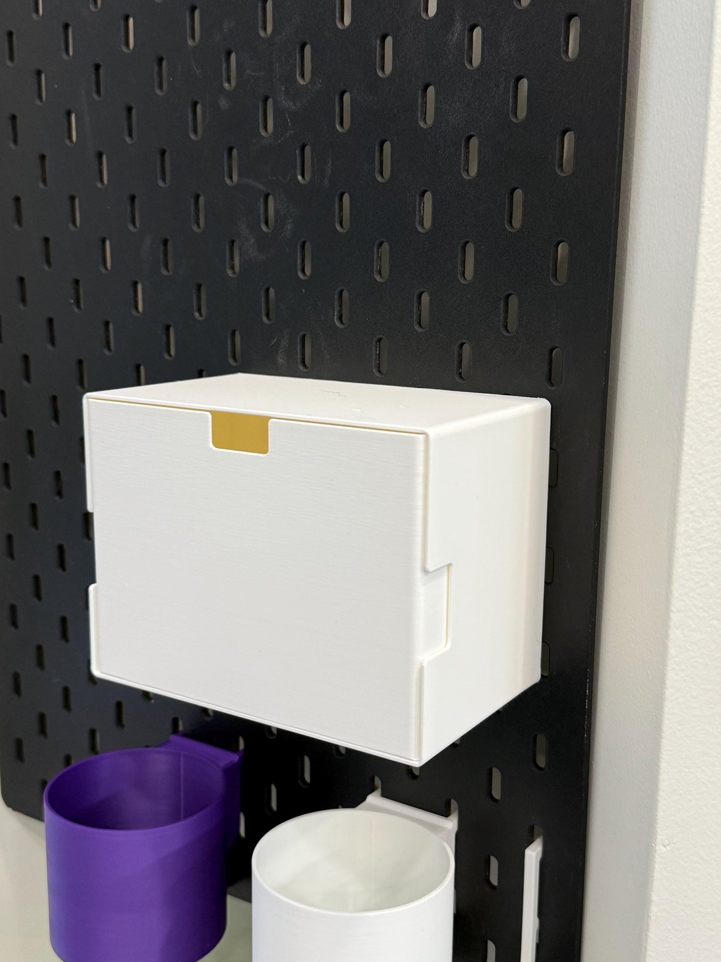 IKEA SKÅDIS Pegboard Drawers - Modular Stackable Storage Organizer - Custom Sizes & Colors - 3D Printed - 30+ Colors
