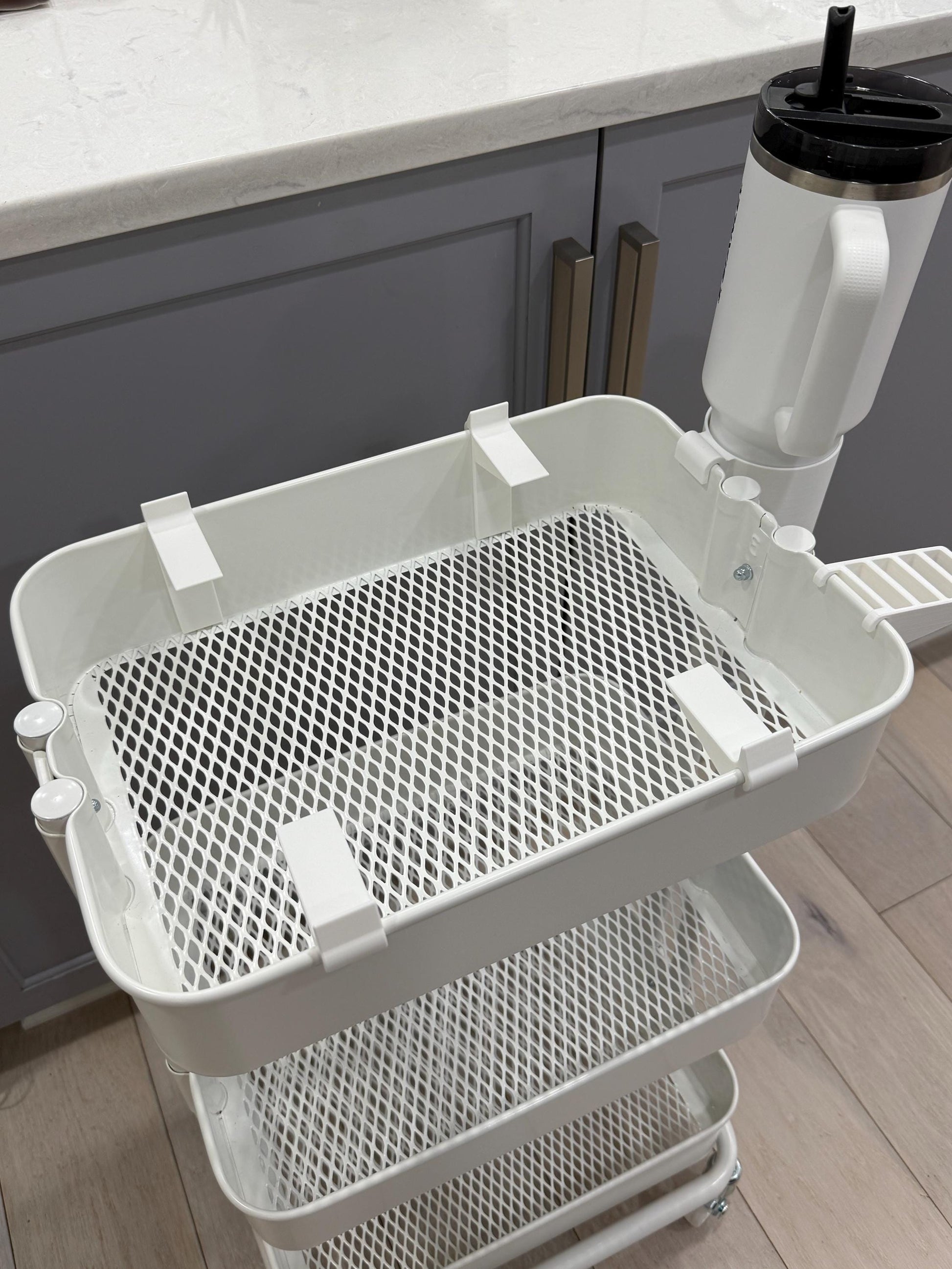RASKOG Laptop Holder – Clip-On Brackets for IKEA RÅSKOG Cart