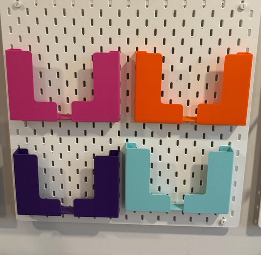 Adjustable Paper Holder for IKEA SKÅDIS Pegboard – Custom Pegboard Organizer