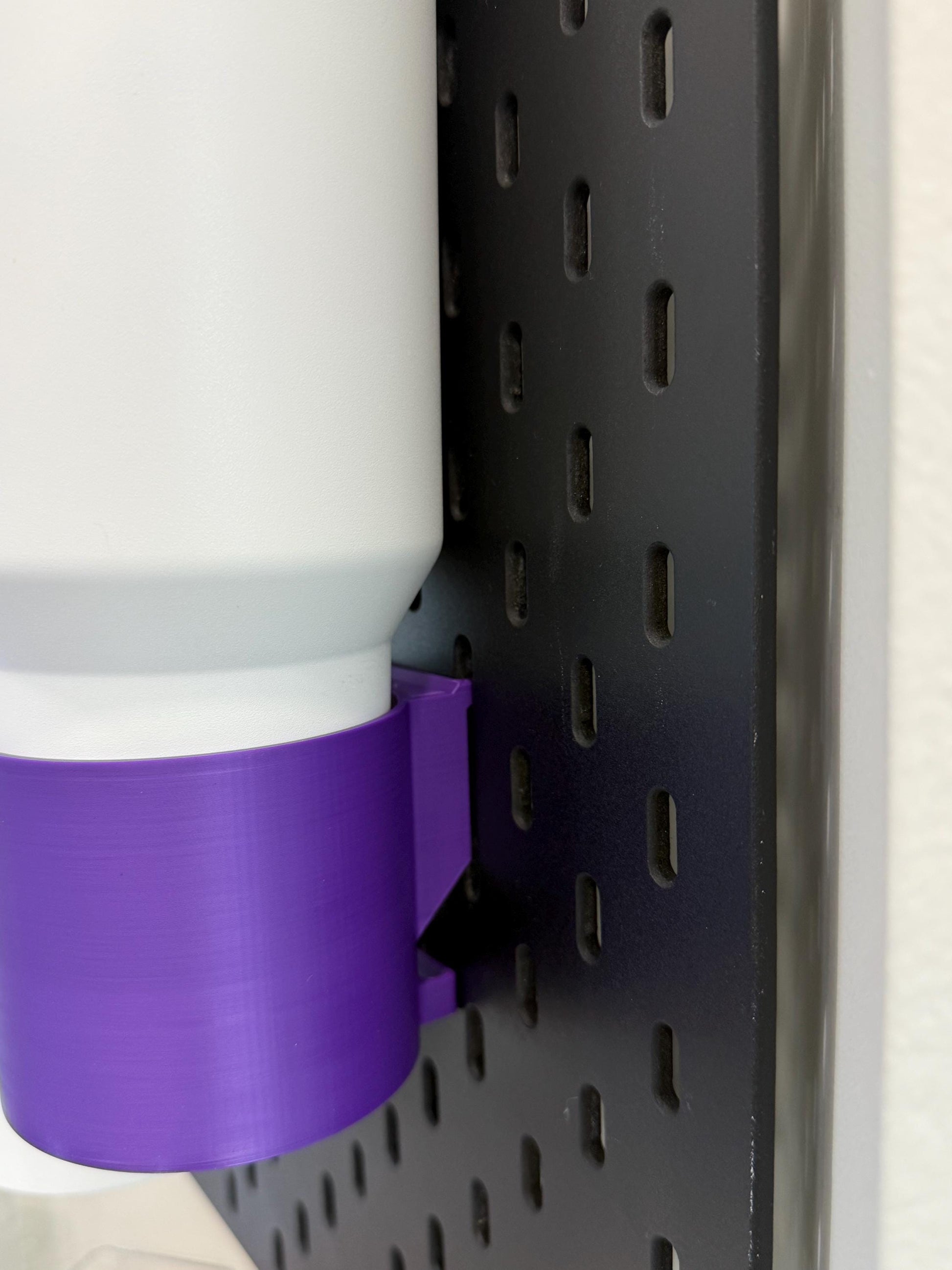 Tumbler and Bottle holder for the IKEA SKADIS pegboard, multiple sizes and 30+ colors