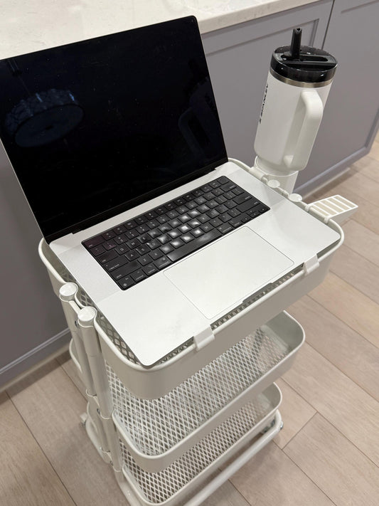 RASKOG Laptop Holder – Clip-On Brackets for IKEA RÅSKOG Cart