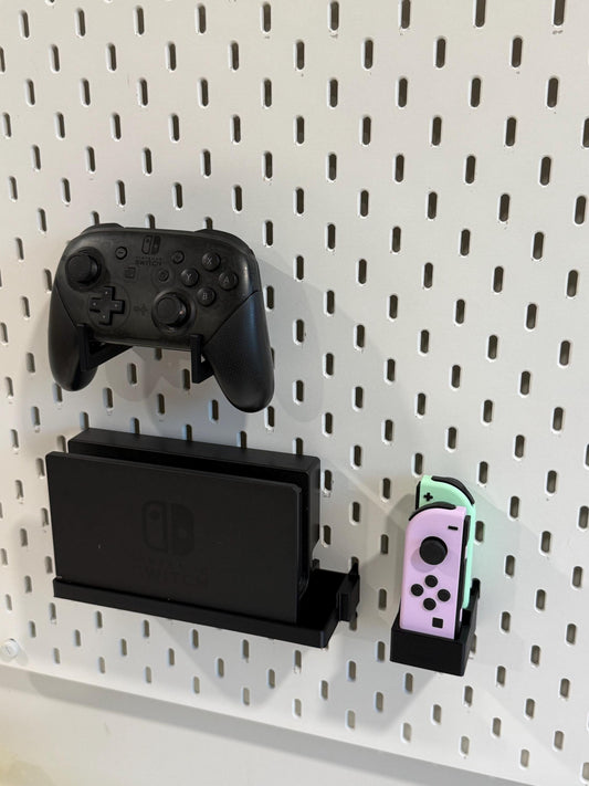Nintendo Switch Dock and Joy-Con Shelf for IKEA SKADIS | Gaming Wall Organizer & Storage