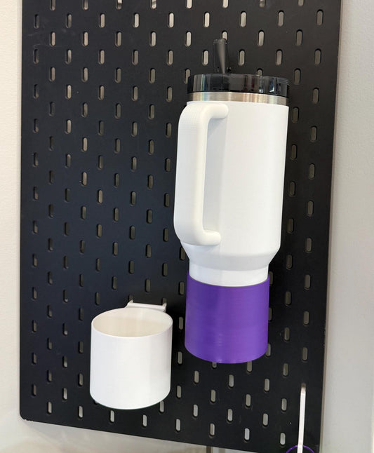 Tumbler and Bottle holder for the IKEA SKADIS pegboard, multiple sizes and 30+ colors