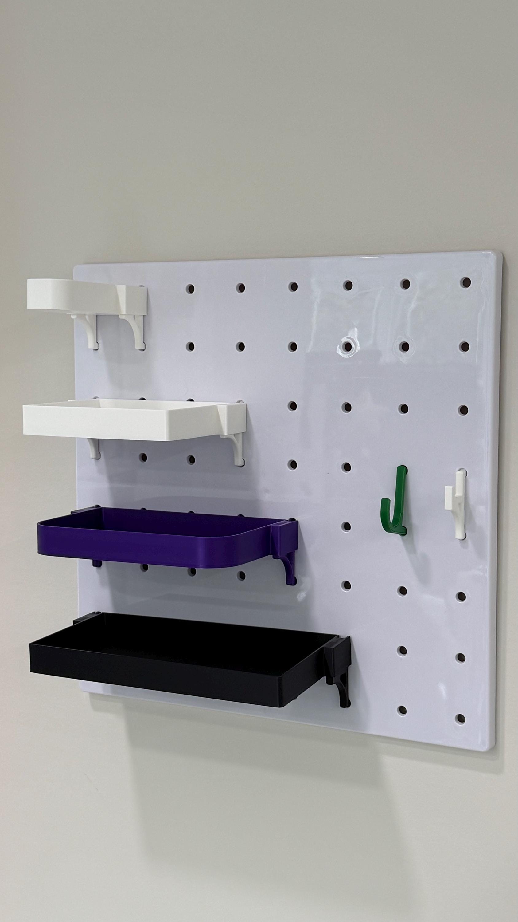 Brightroom Pegboard Shelf – Compatible 3D Printed Shelf for Target Pegboards – Size 2 to Size 6 – Brightroom Organizer Accessory