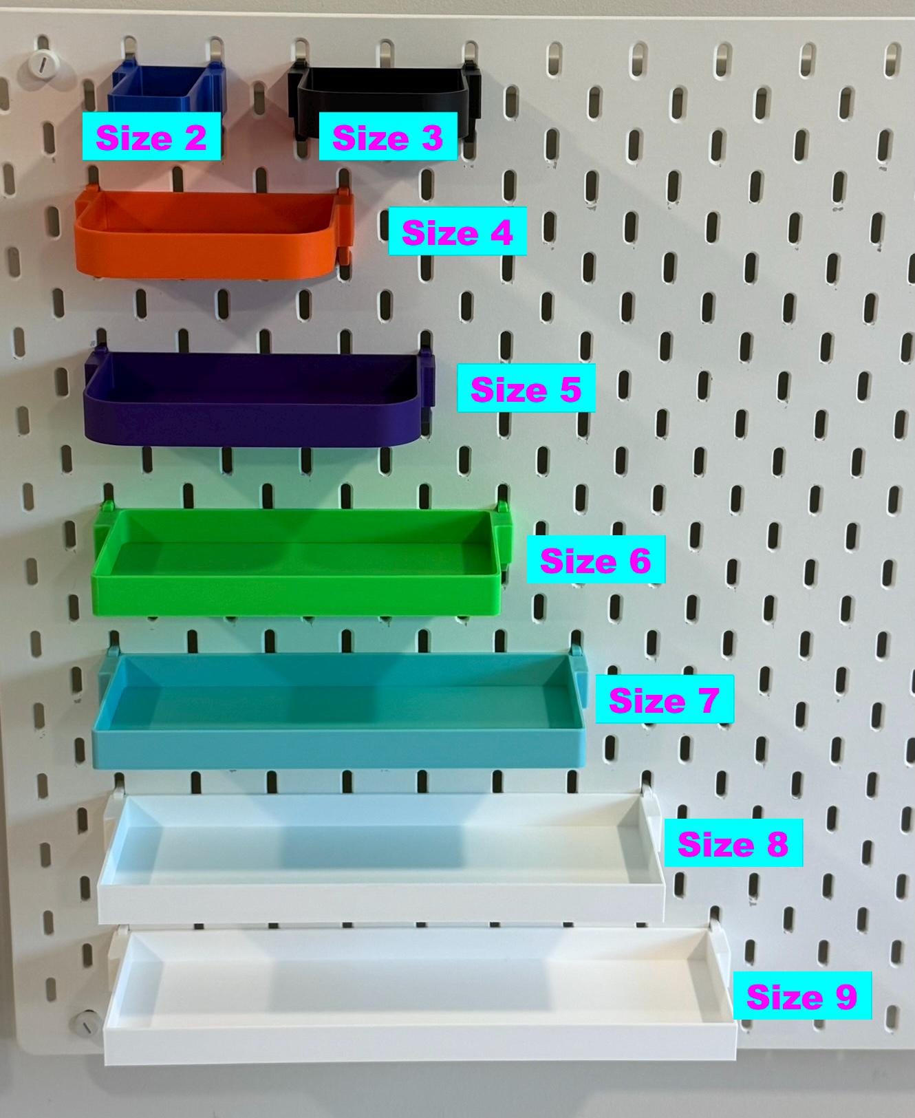 IKEA SKADIS and RASKOG Shelves – Custom Sizes & 30+ Colors, Works with many carts!