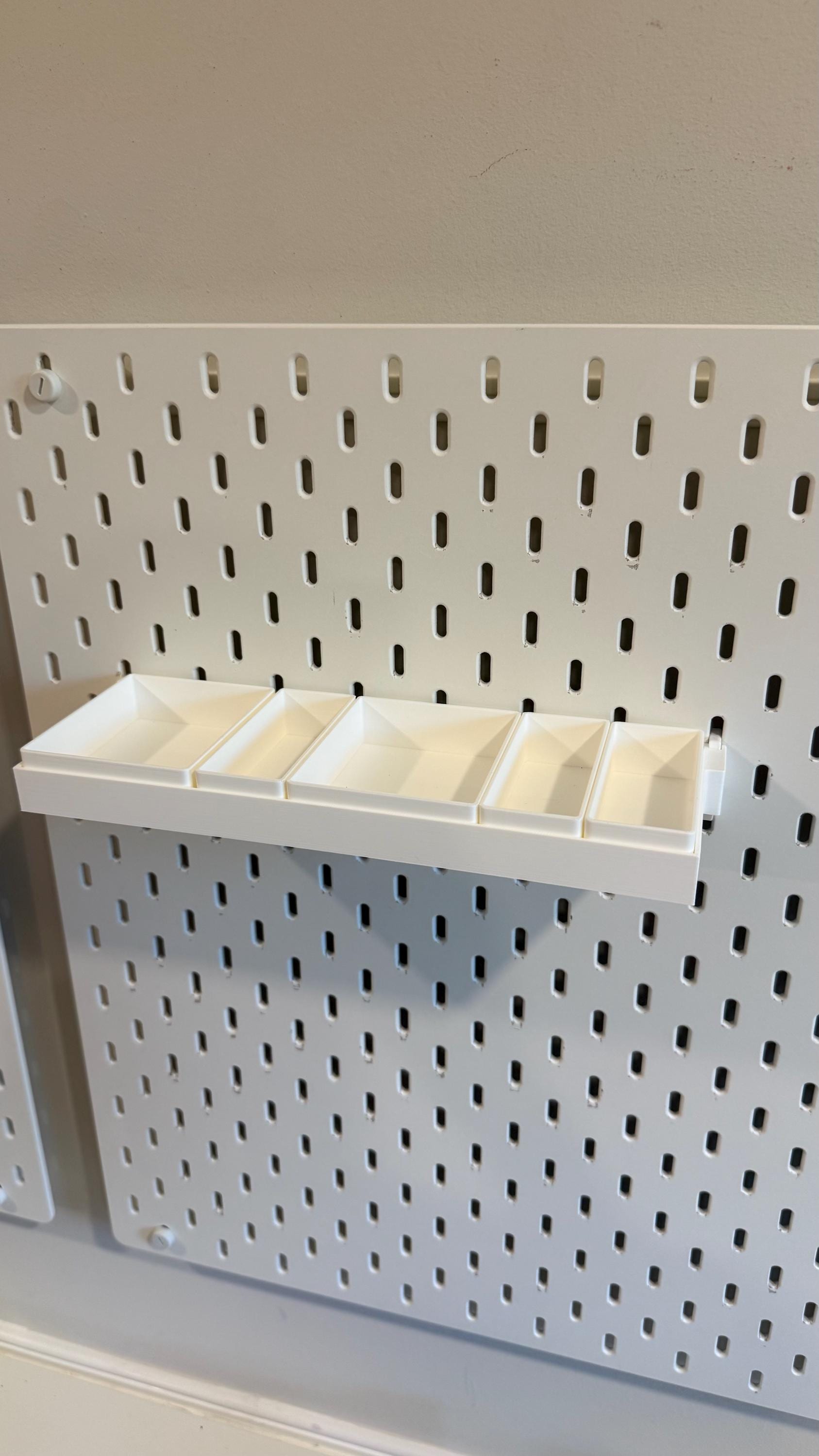 Shelf Insert Bins for SKÅDIS Shelves – Small, Medium, Large – 1", 2", 3" Heights – Modular Storage Bins | 3D Printed Organizer