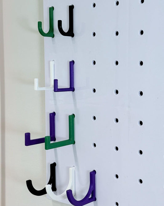 Brightroom Pegboard Hooks – Small, Medium, Large | Standard & J-Style | 3D Printed for Target Brightroom Boards