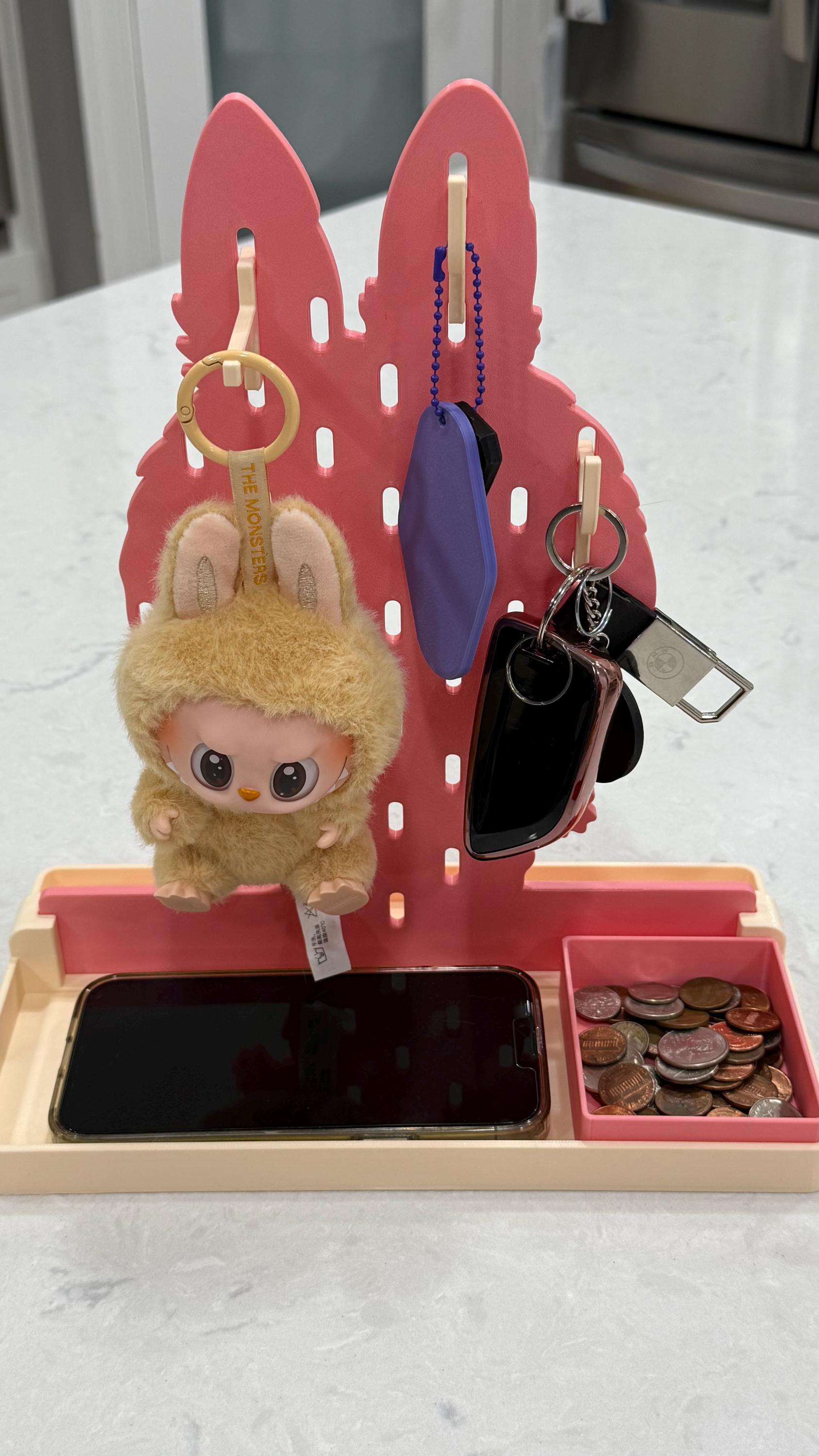 Fun & Trendy SKÅDIS Desktop Organizer –Kawaii Cat, Viral plushie Monster - Themed Styles in 30+ Colors
