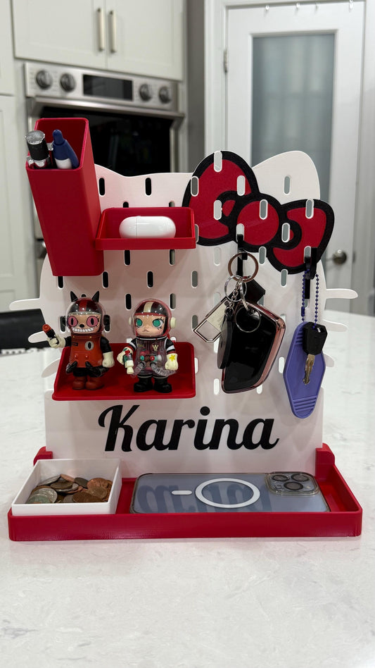 Fun & Trendy SKÅDIS Desktop Organizer –Kawaii Cat, Viral plushie Monster - Themed Styles in 30+ Colors