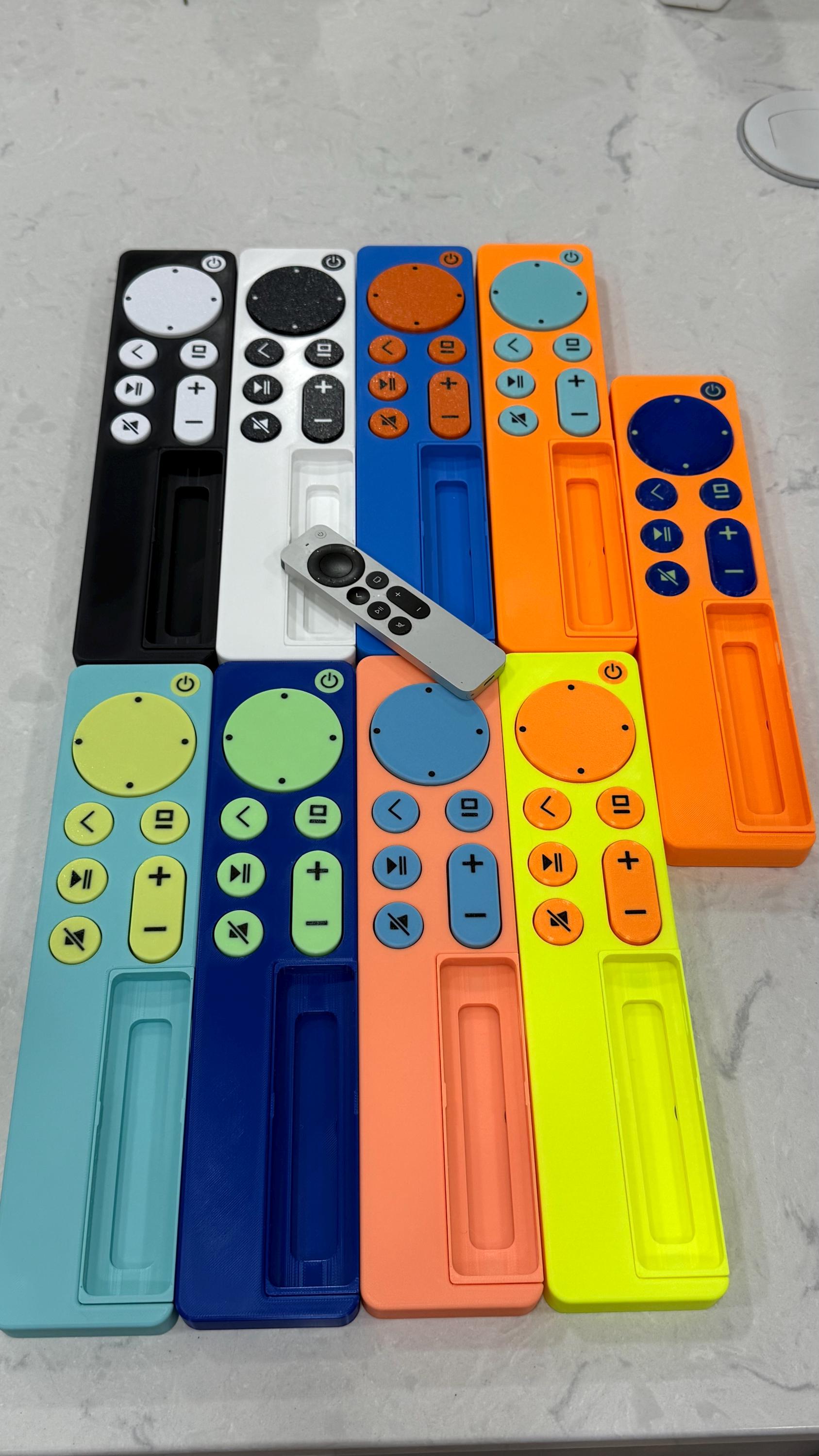 Oversized Apple TV Remote Case with Fidget Buttons – Siri Remote Gen 3 Compatible, 30+ Colors