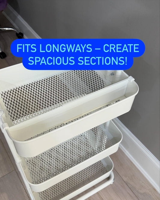 Adjustable Cart Dividers for IKEA RÅSKOG and Lexington - 3D Printed Tray Organizer for Crafts and Sewing - 30+ Colors